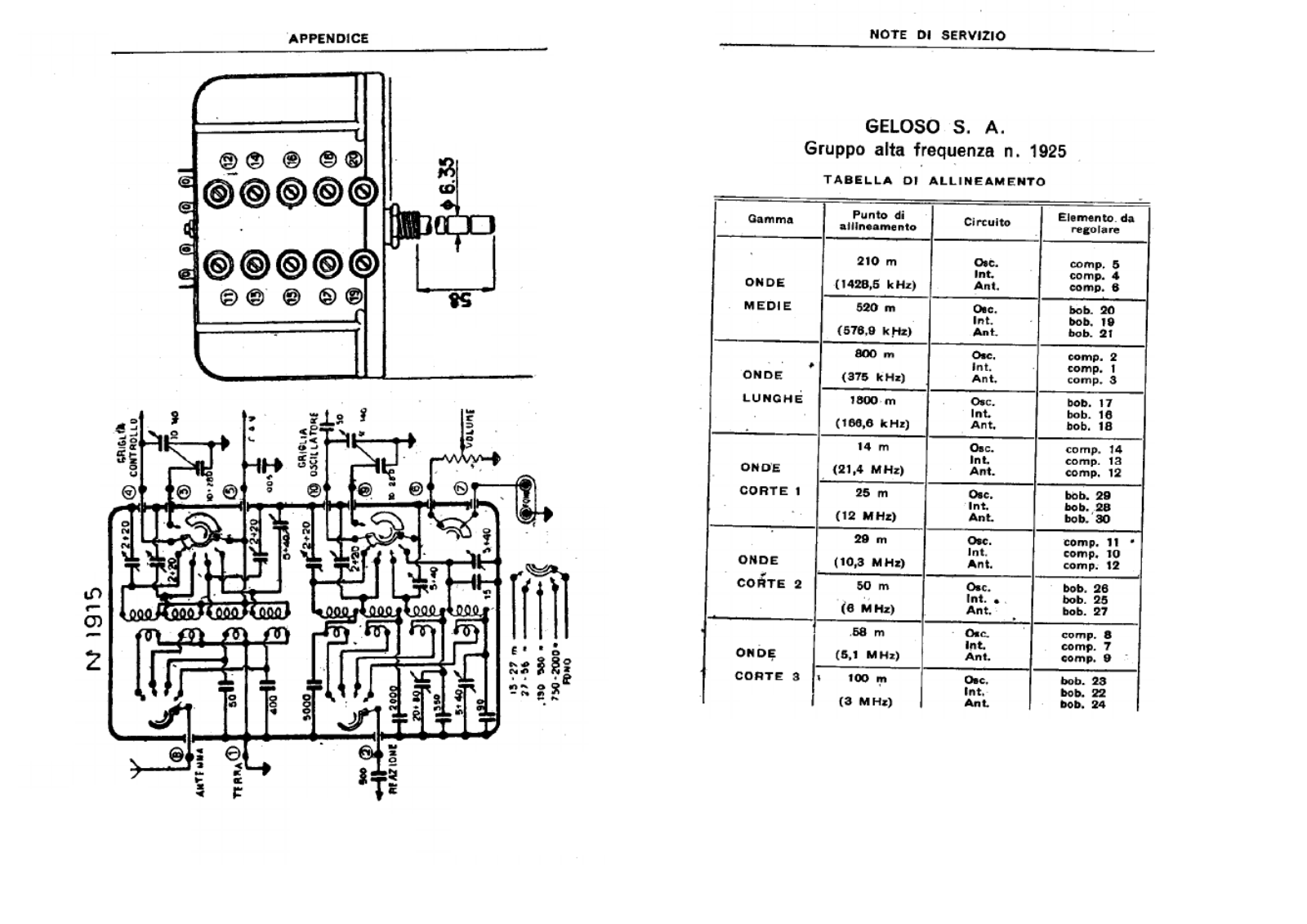 Geloso 1925 schematic