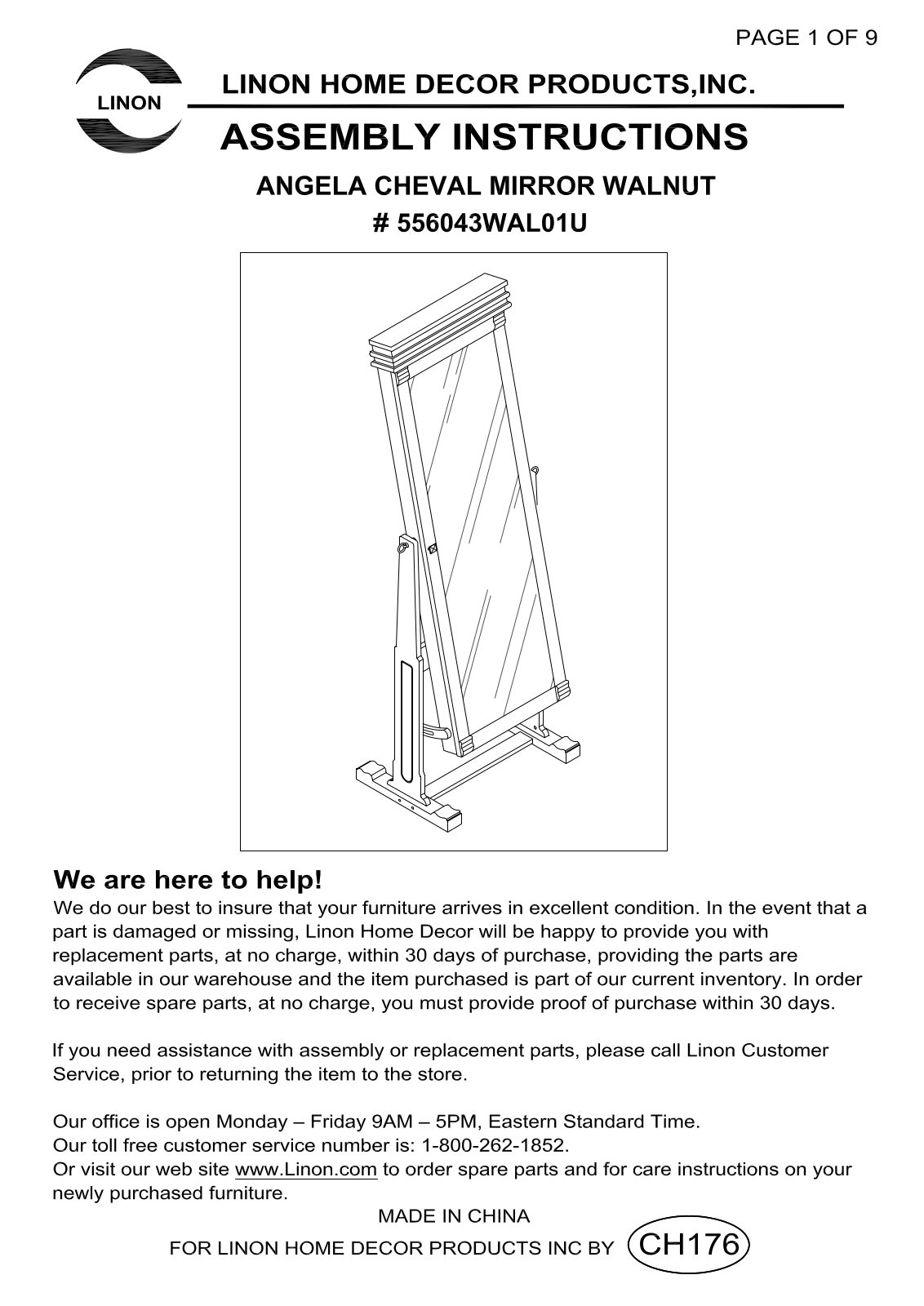 Linon 556043WAL01U Assembly Guide - ManualMachine.com