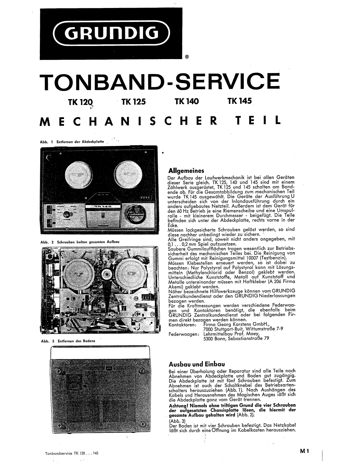 Grundig TK-125 Service Manual