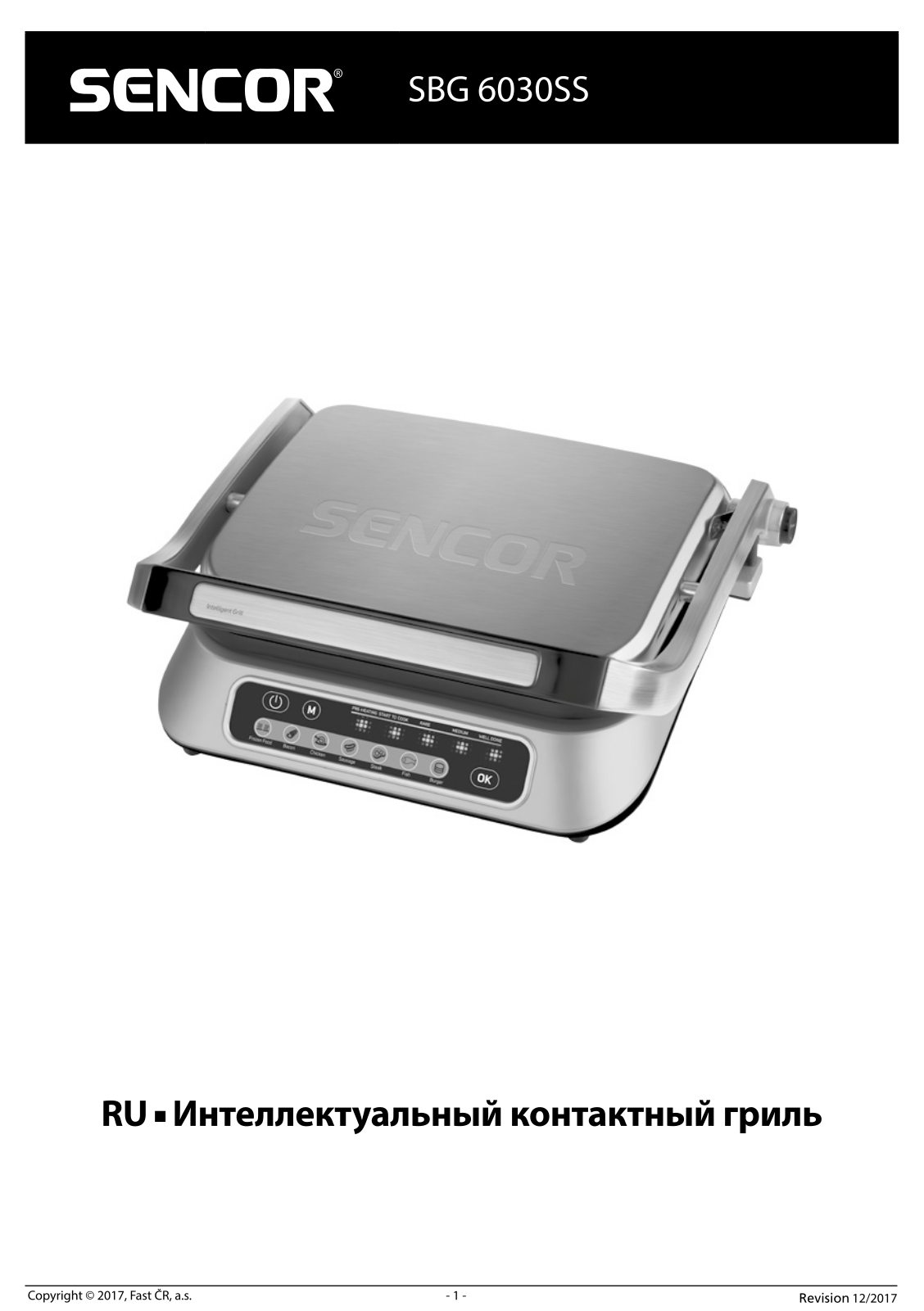 Sencor SBG 6030SS User Manual