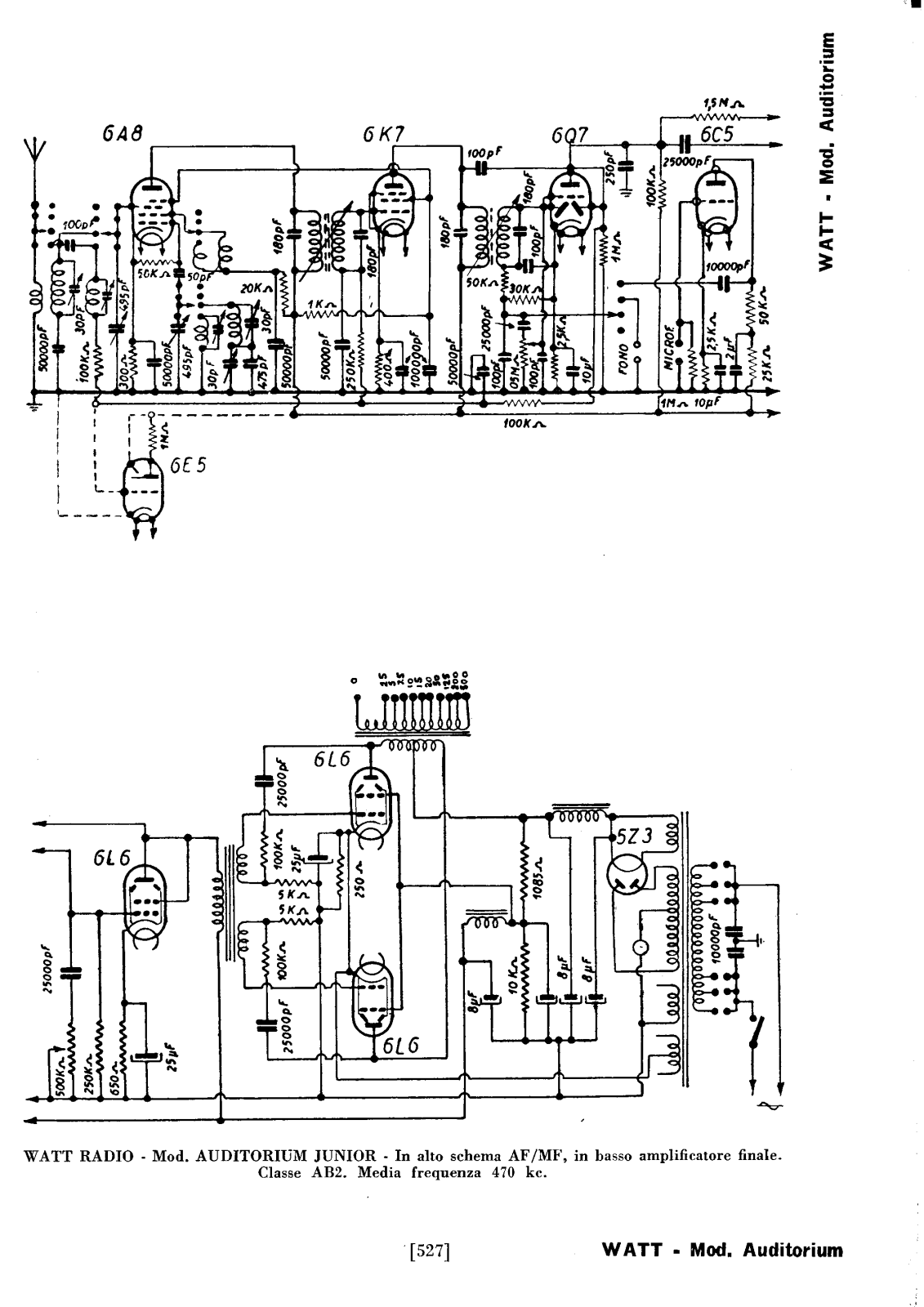 Watt Radio auditorium schematic