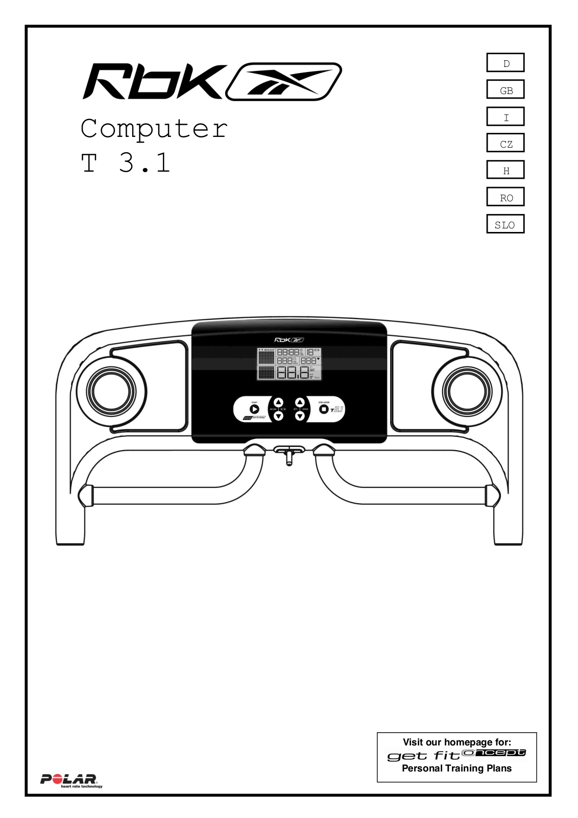 Reebok T3.1 User Manual