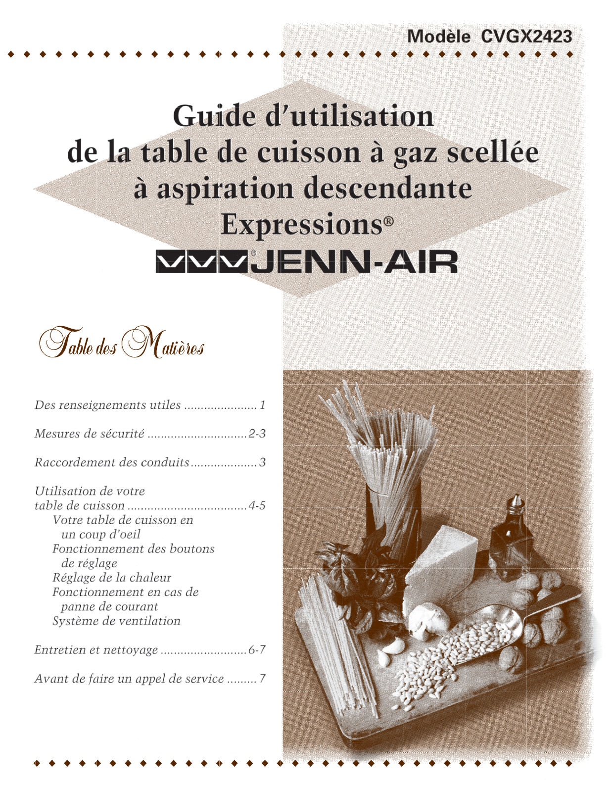 Jenn-Air CVGX2423B User Manual