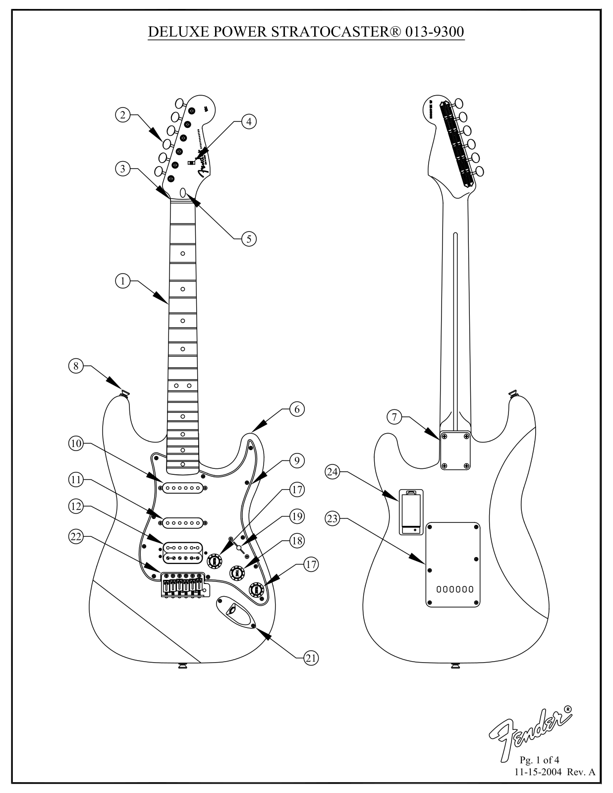 Fender Deluxe-Power-Stratocaster Service Manual