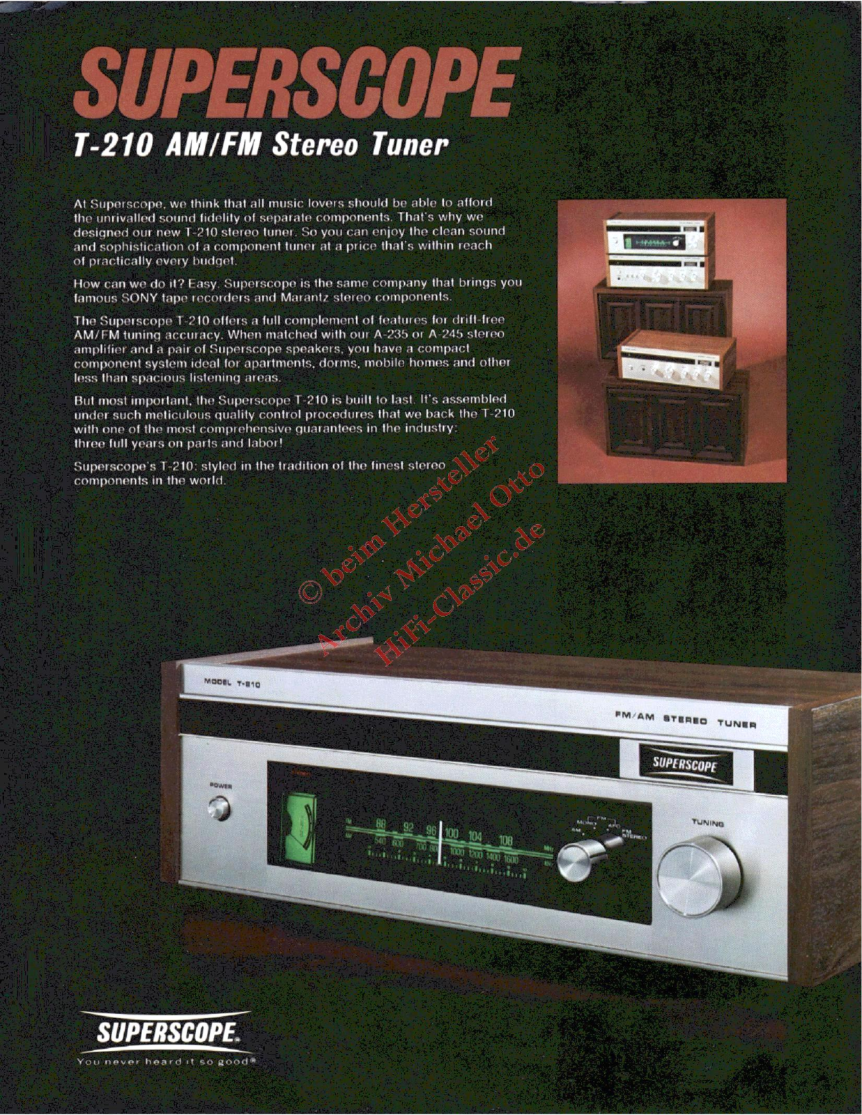 Superscope T-210 flyer - ManualMachine.com