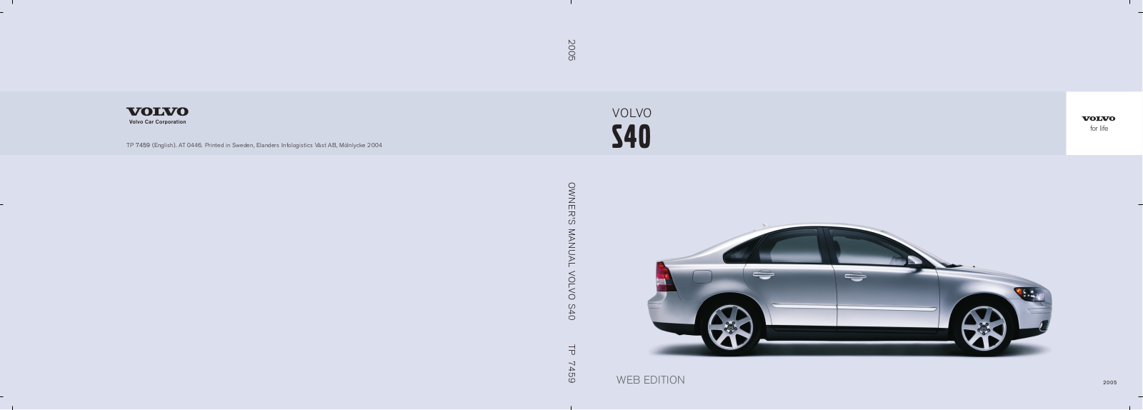 Volvo S40 2005 User Manual