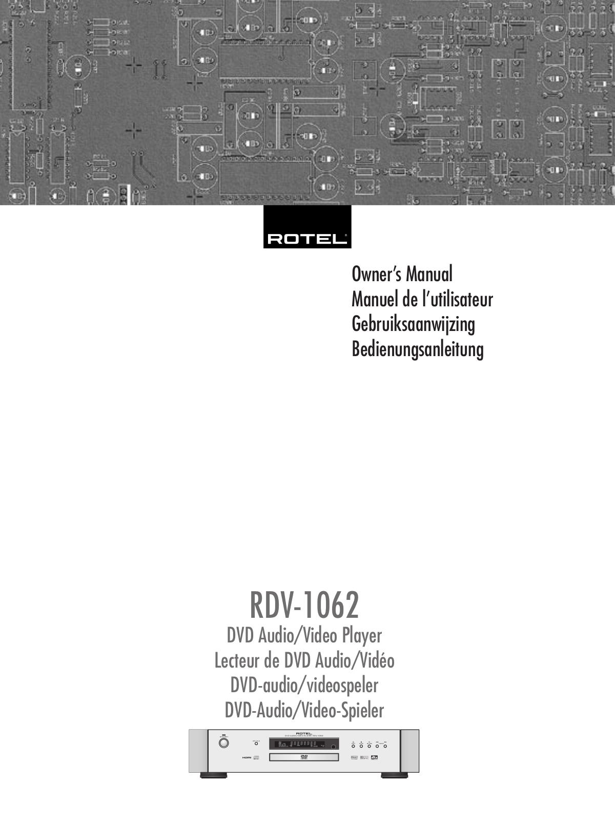 ROTEL RDV-1062 User Manual