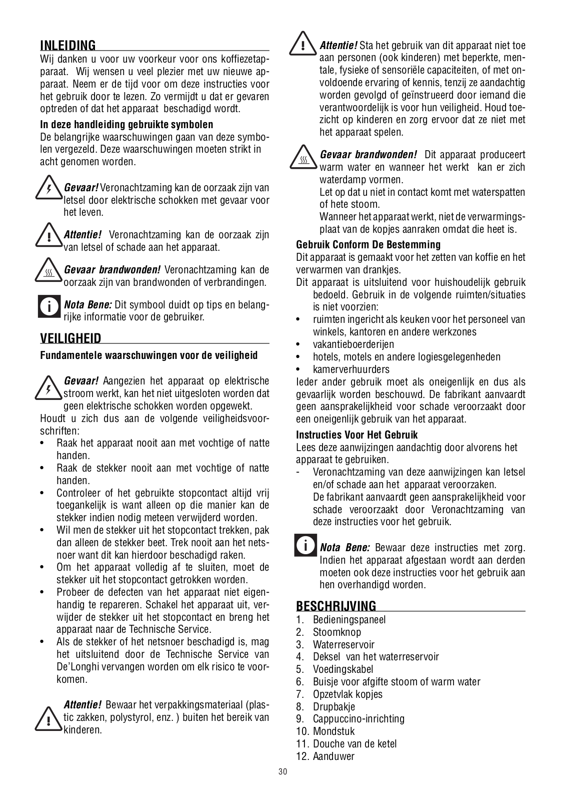 Delonghi ECO 310 Instructions Manual