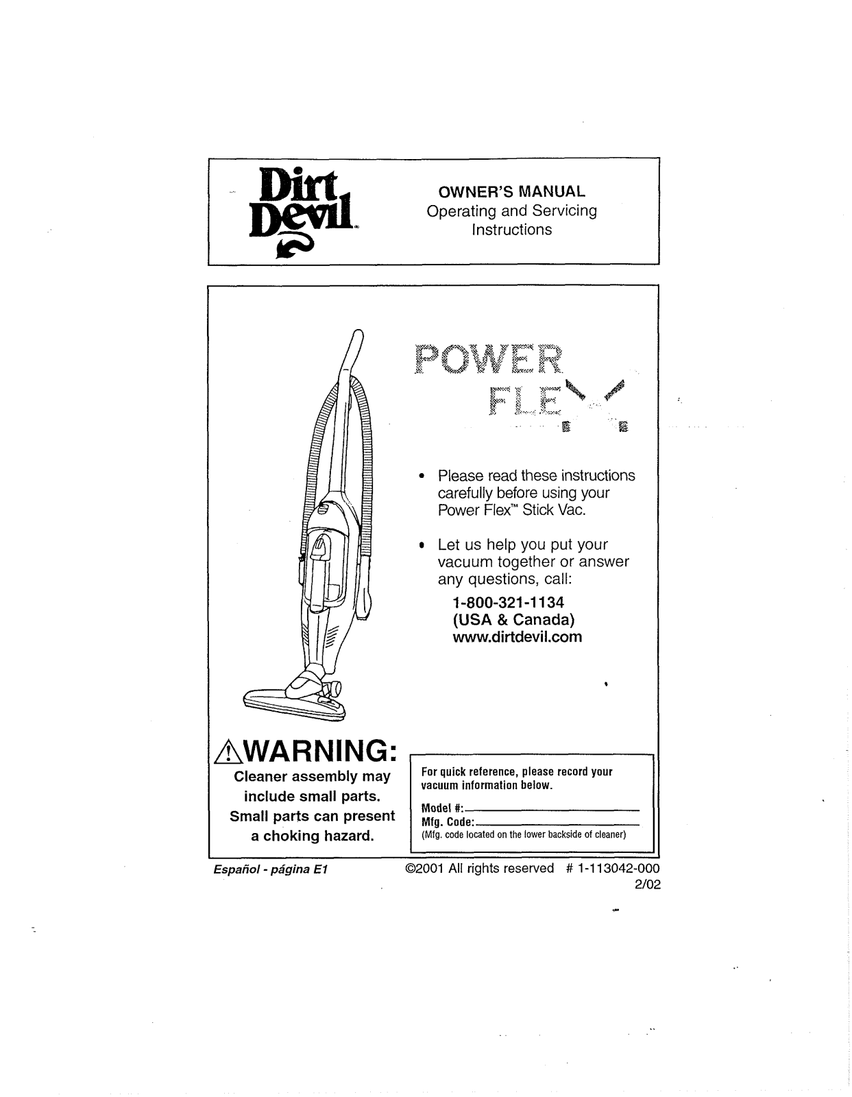 Dirtdevil M083900 User Manual - ManualMachine.com