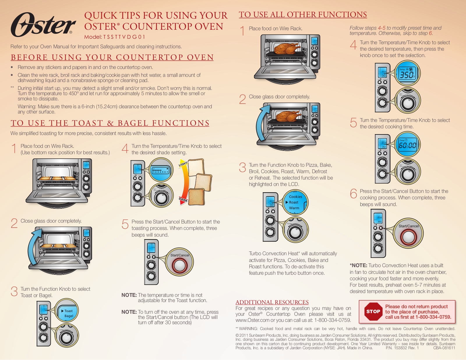 Oster TSSTTVDG01 User Manual