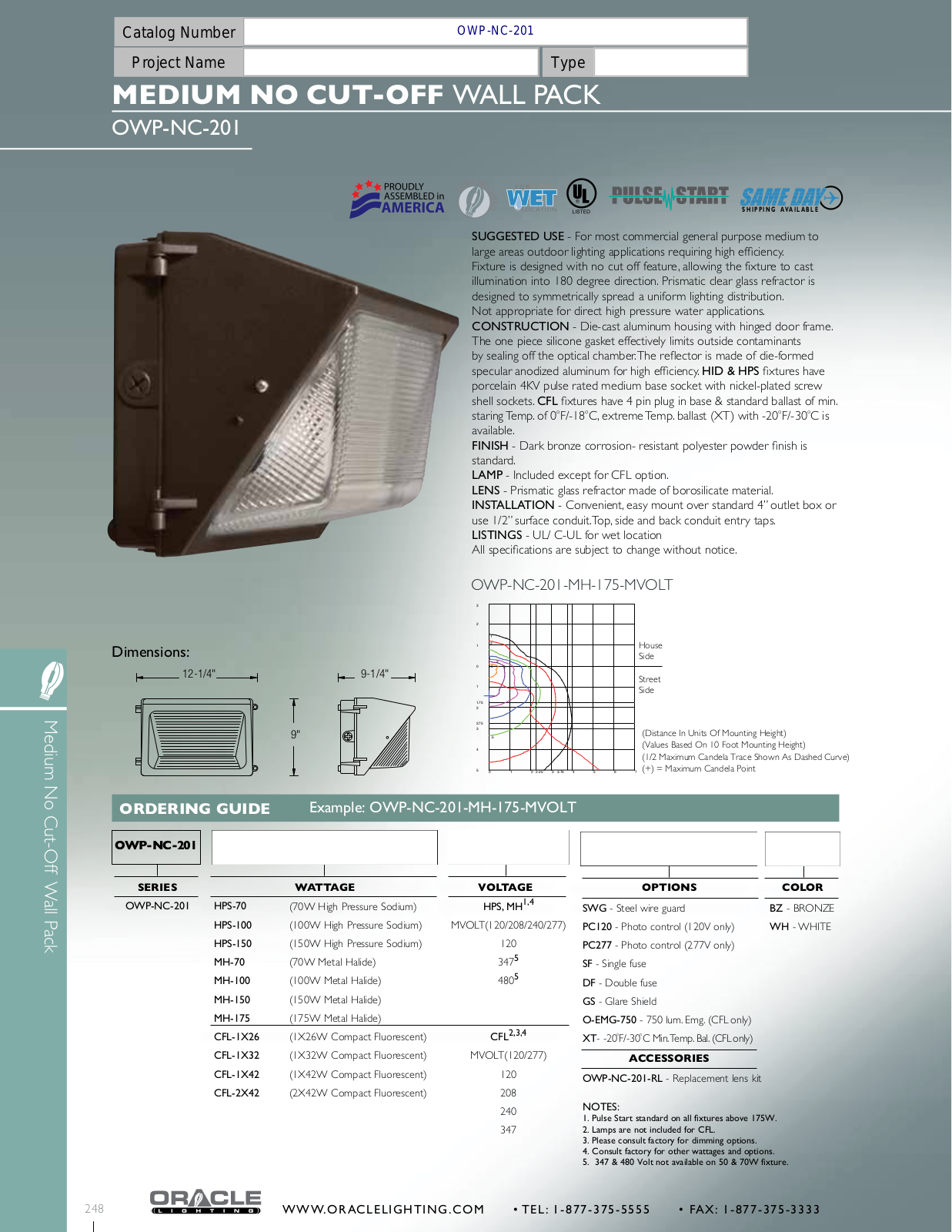 Oracle OWP-NC-201 User Manual