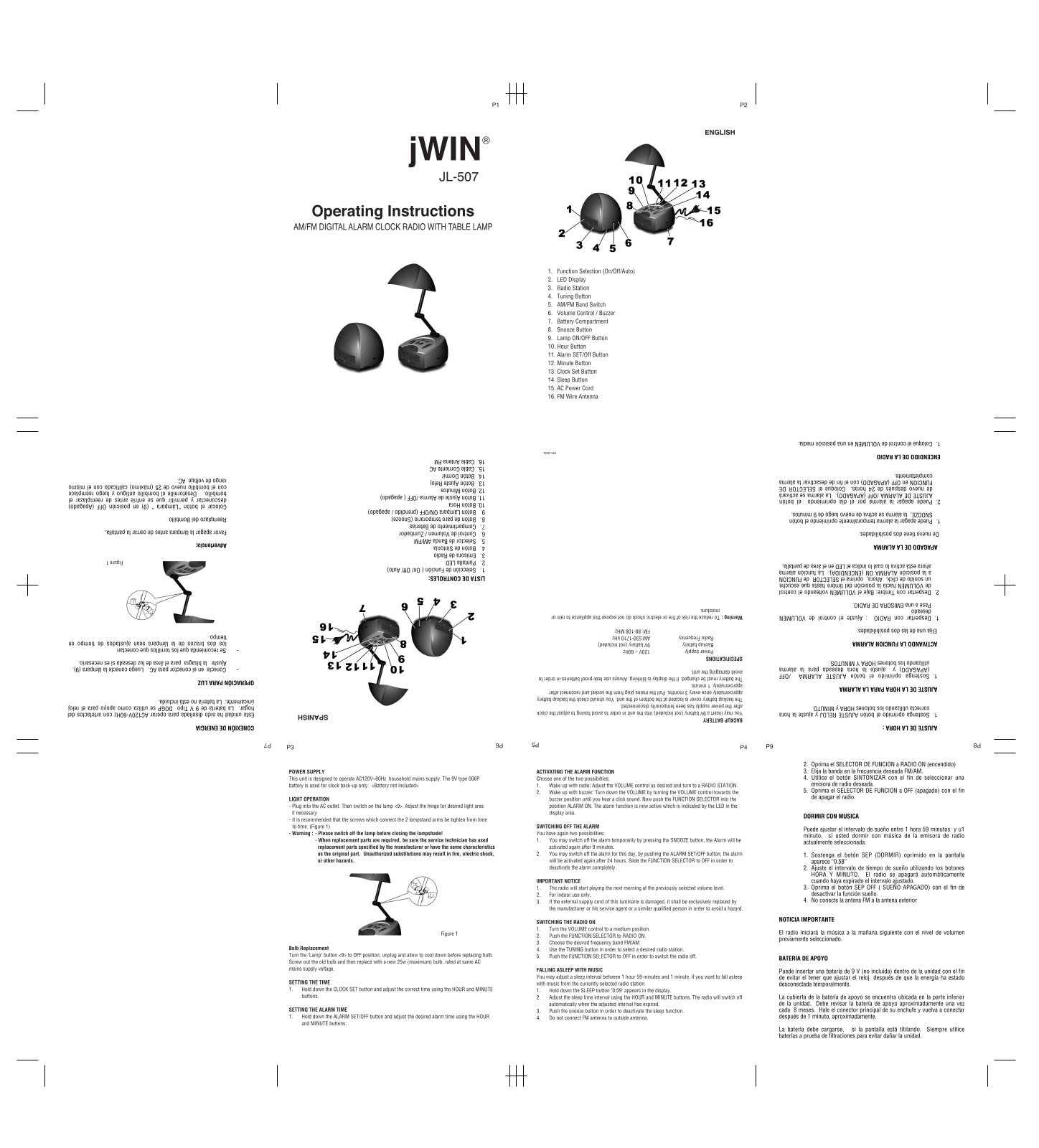 Jwin JL-507 User Manual