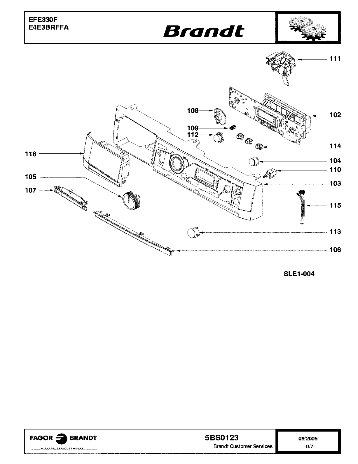 BRANDT EFE330F User Manual