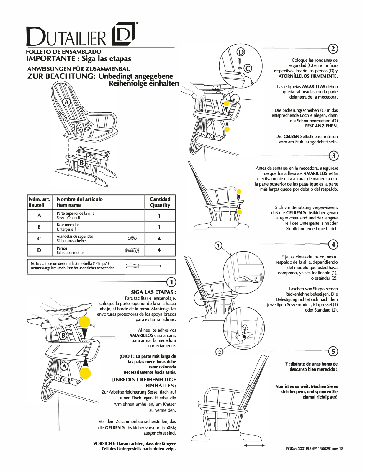 Dutailier CBWK1024 Installation & Assembly - ManualMachine.com