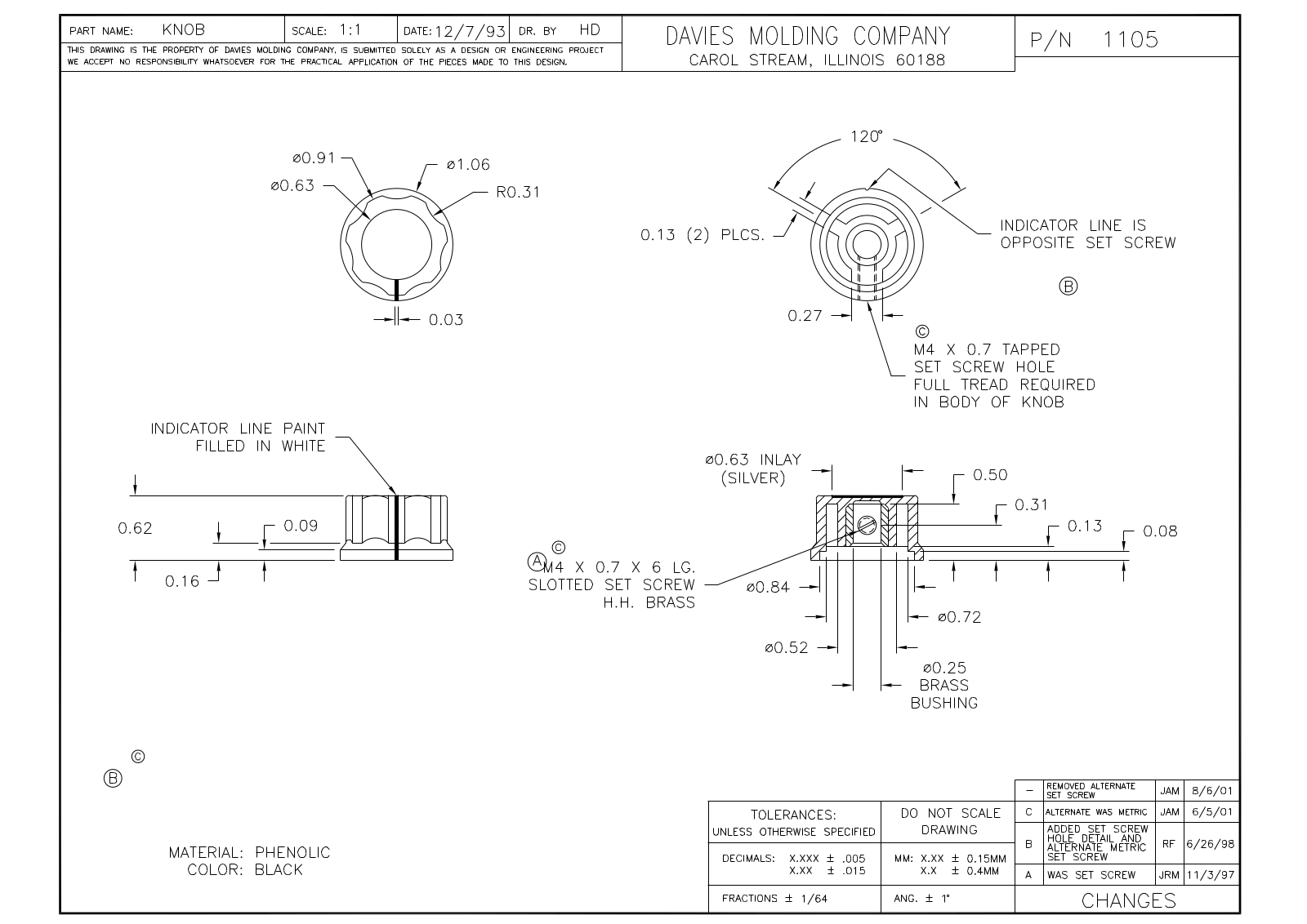 Davies Molding 1105 Reference Drawing