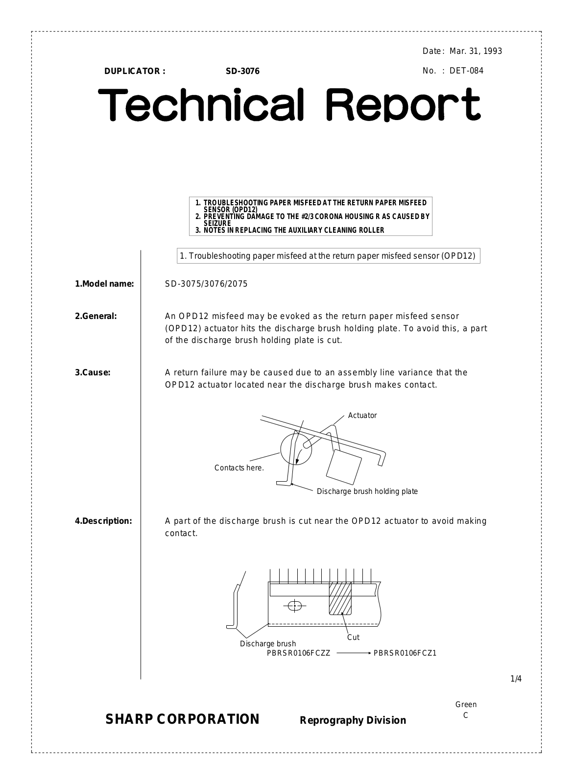 SHARP DTE084 Technical Report