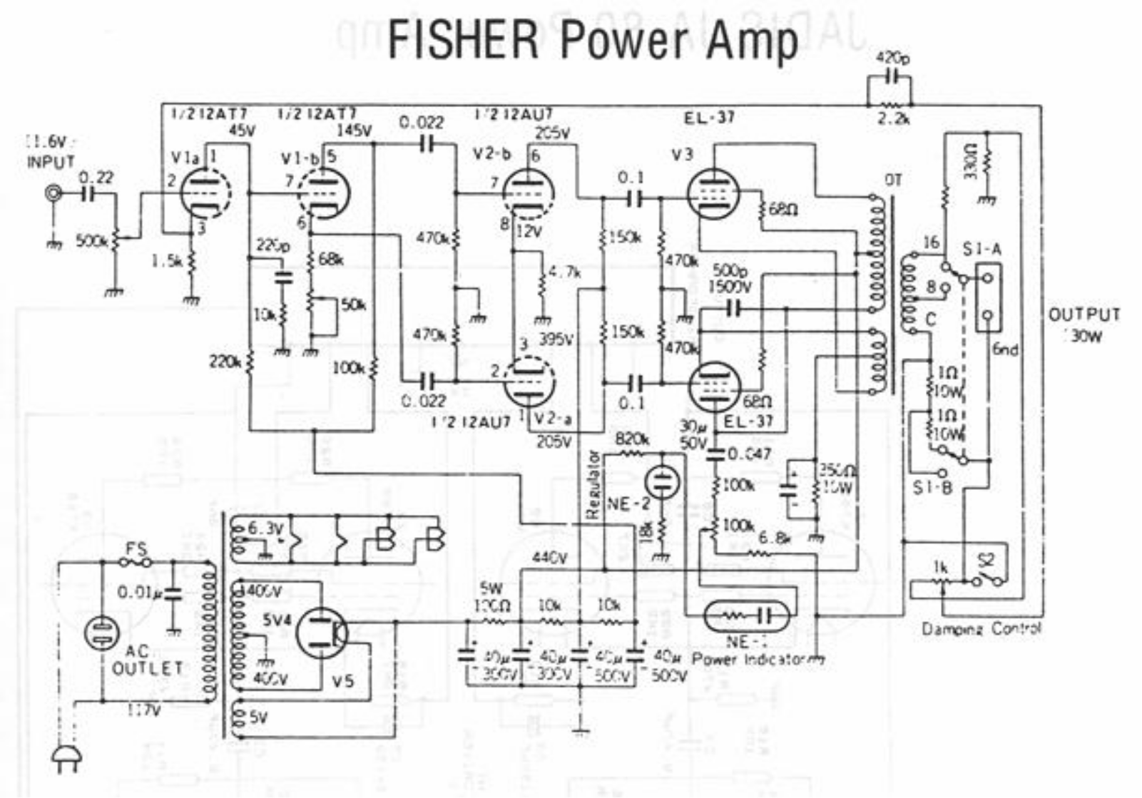 Fisher amplifire schematic