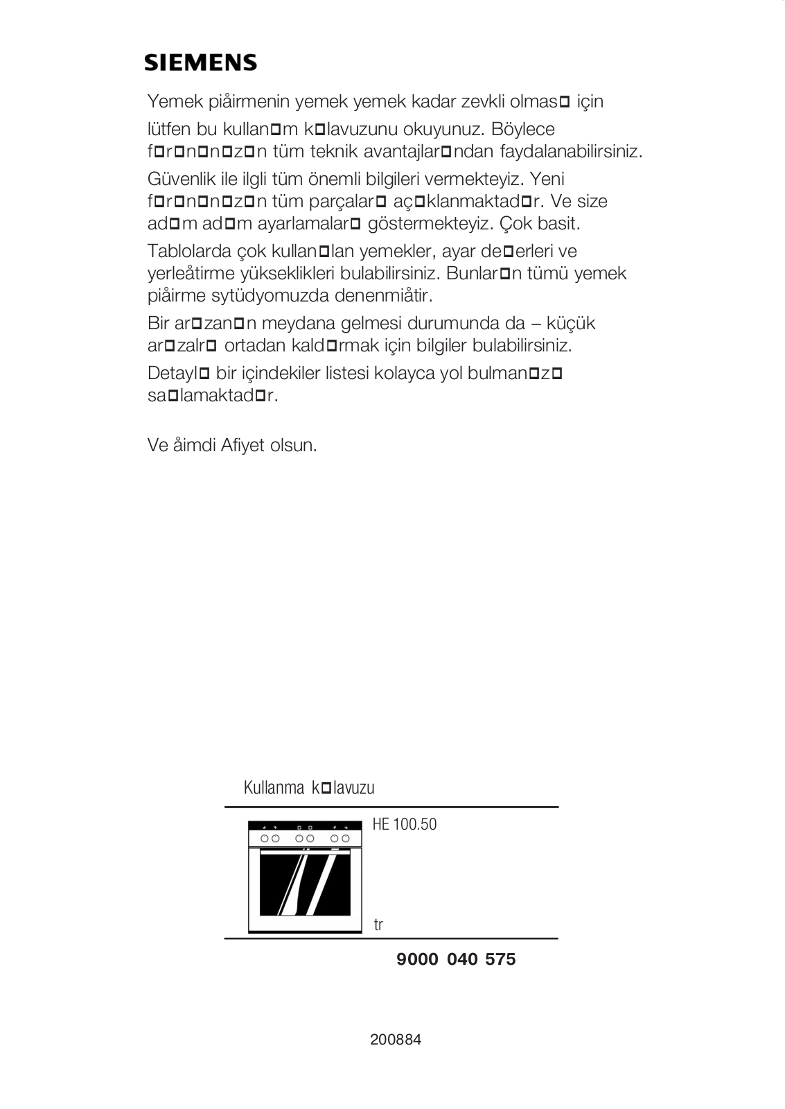 Siemens HE100250, HE100450 User Manual