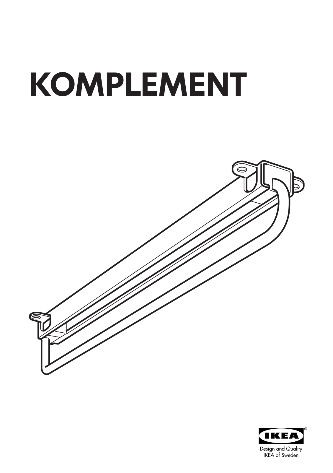 IKEA KOMPLEMENT PULL OUT CLOTHES RAIL Assembly Instruction