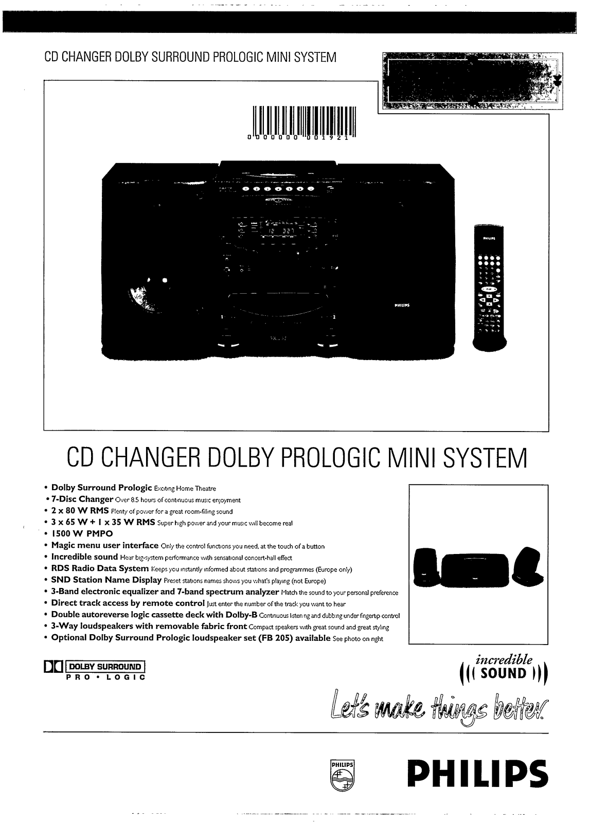 Philips FW670P/22, FW670P/21 User Manual