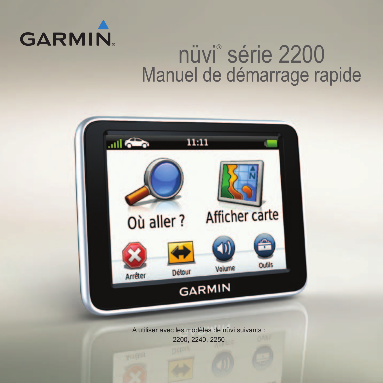 GARMIN 2200, 2250 Guide rapide