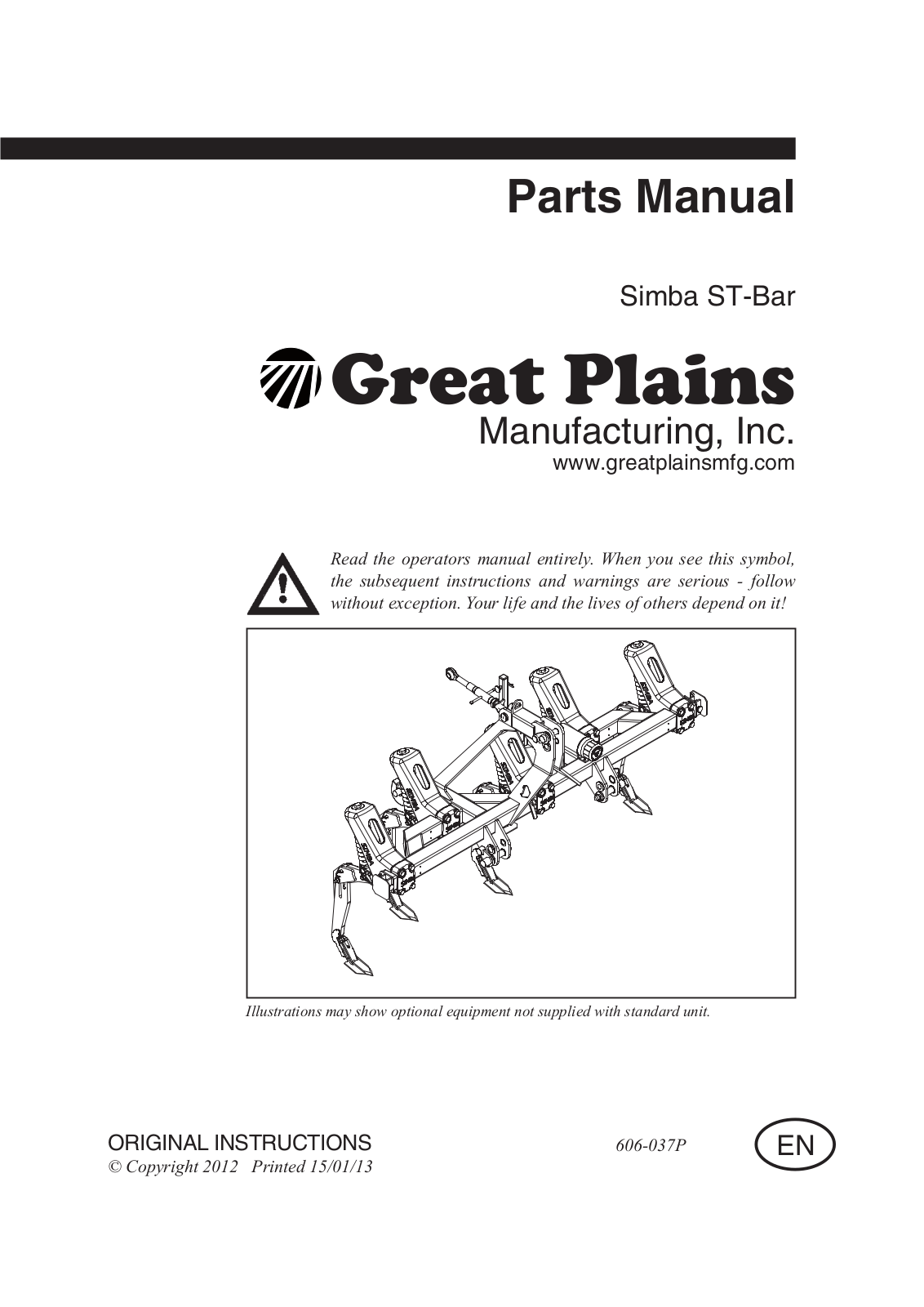 Great Plains ST-Bar Parts Manual