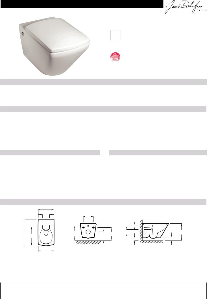 Jacob Delafon ESCALE E1306-00 Datasheet