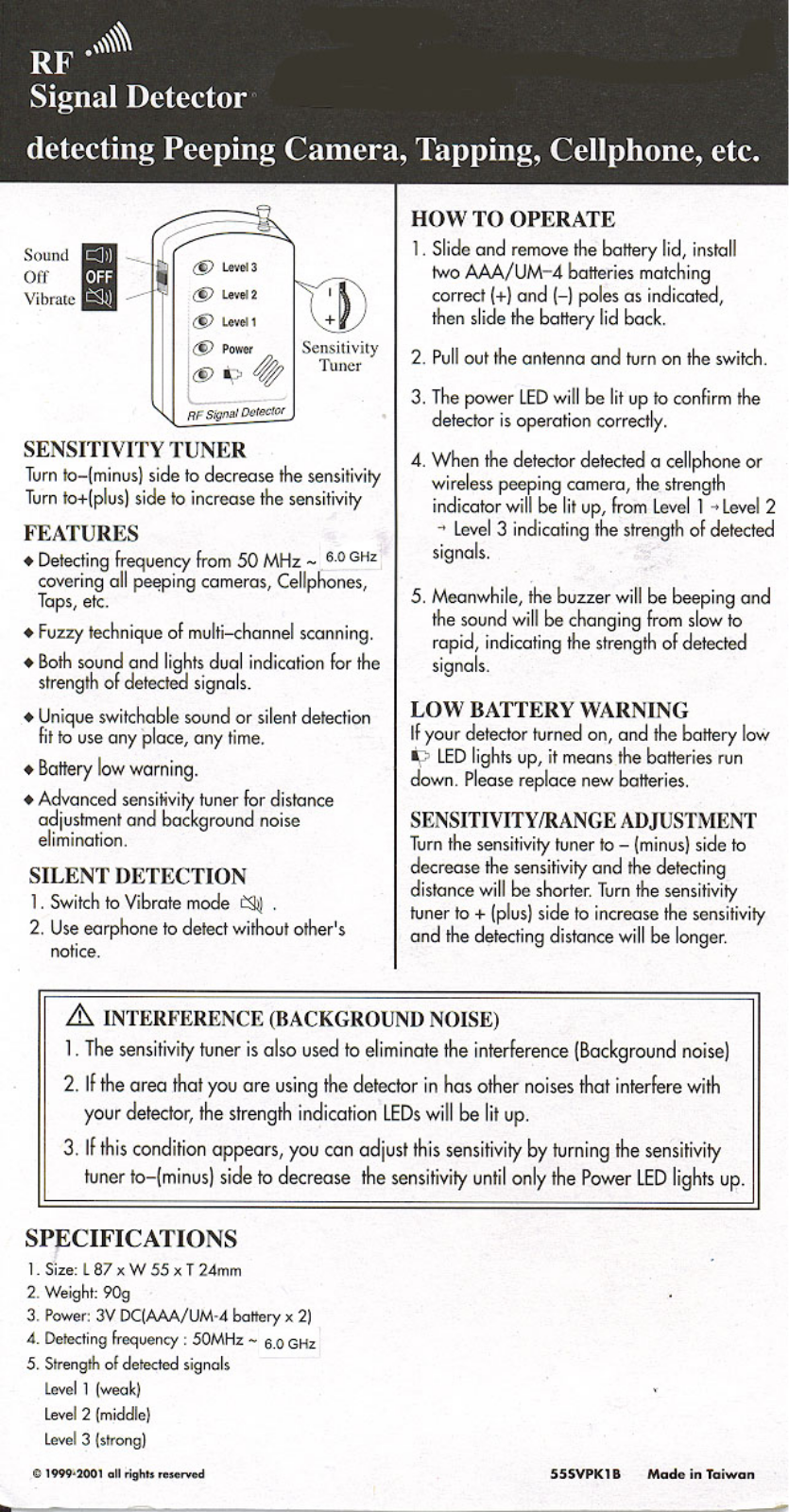 KJB SH-055 User Manual