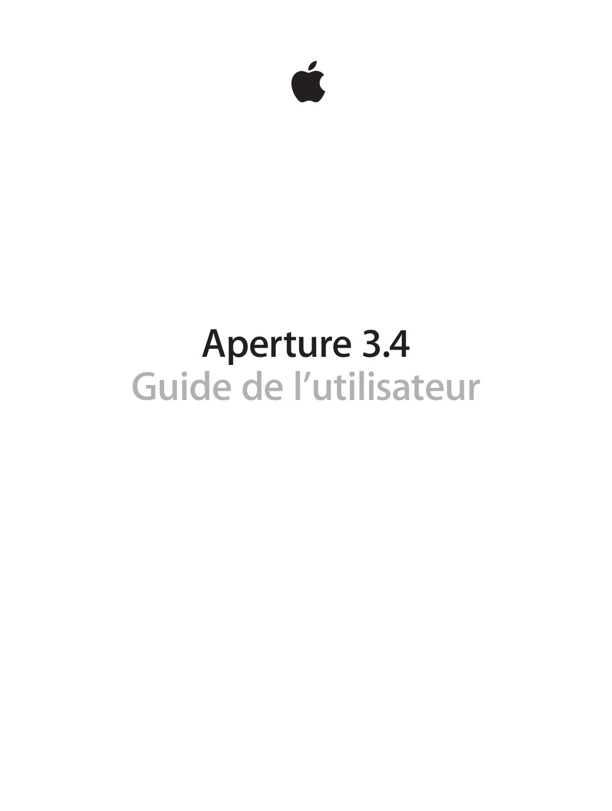 APPLE Aperture 3.4 User Manual