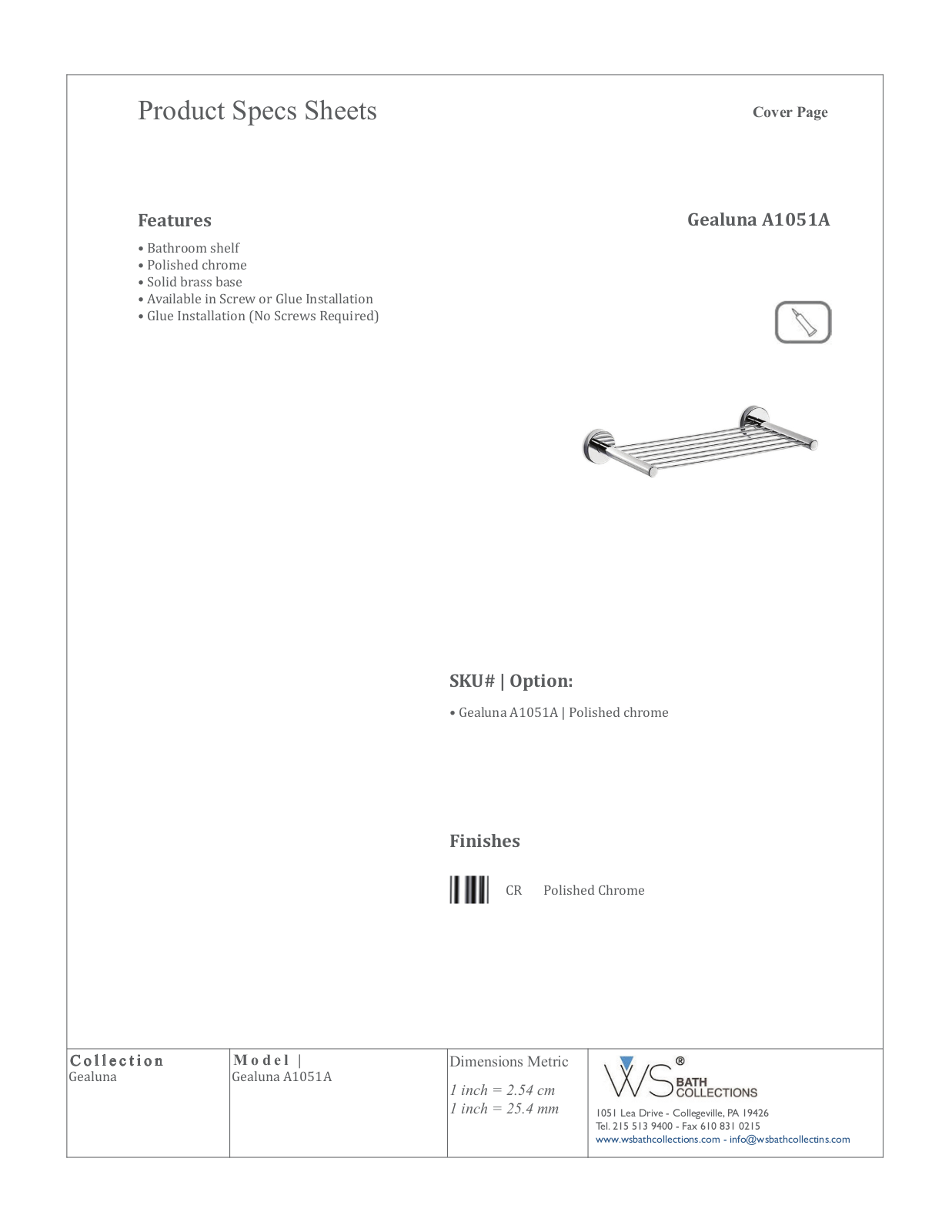 WS Bath Collections WSO3064 Specifications - ManualMachine.com
