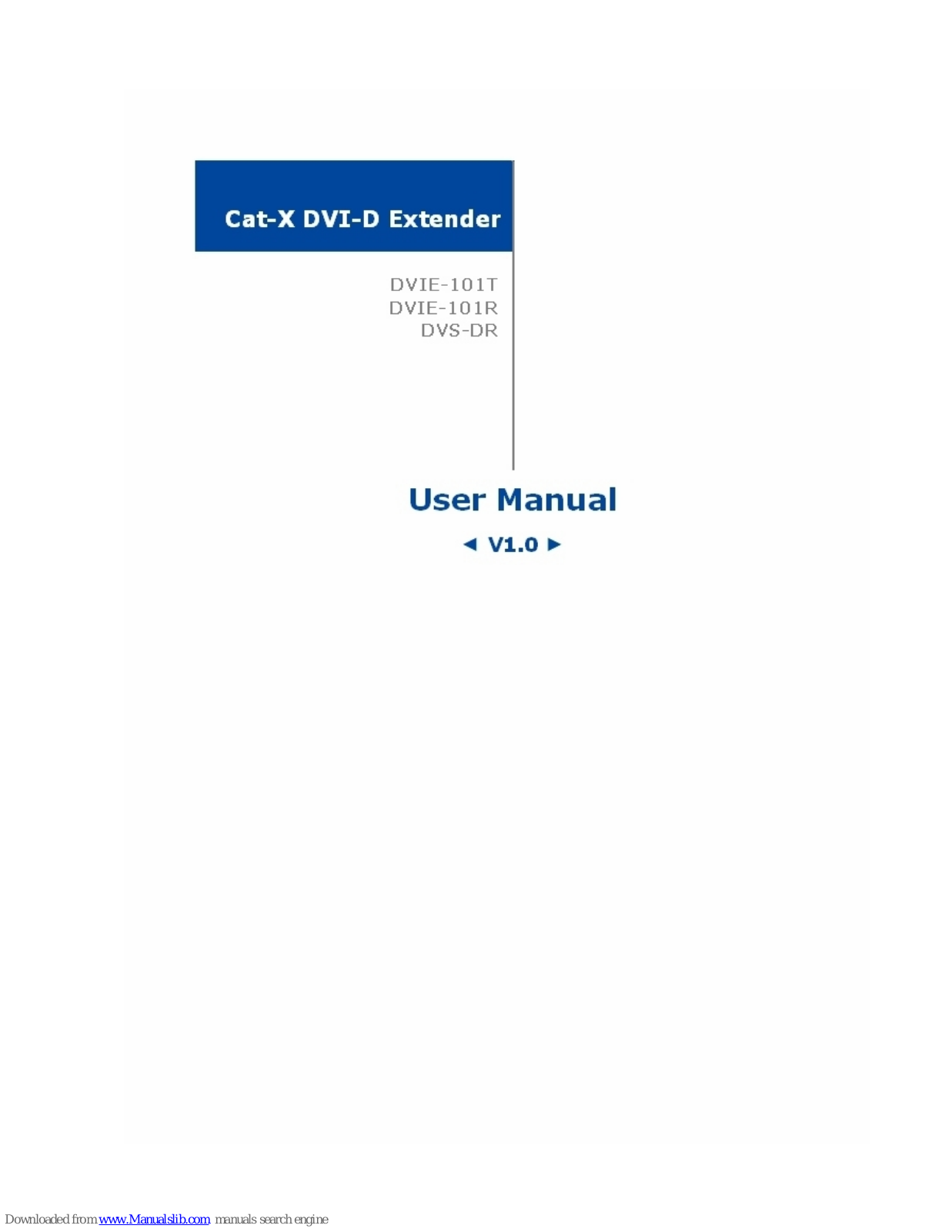 DataBay DVIE-101T, DVIE-101R, DVS-DR User Manual