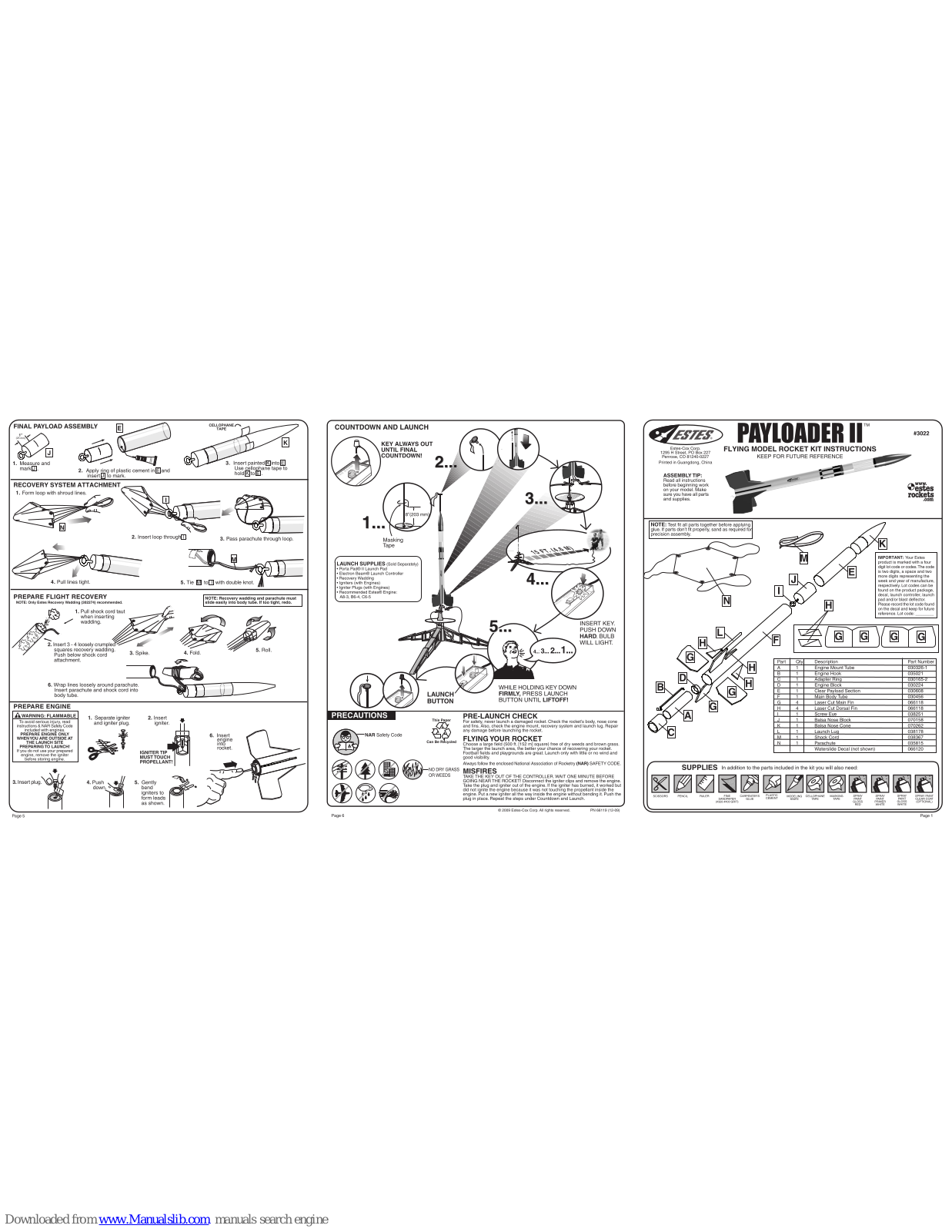 Estes 3022 Instructions Manual