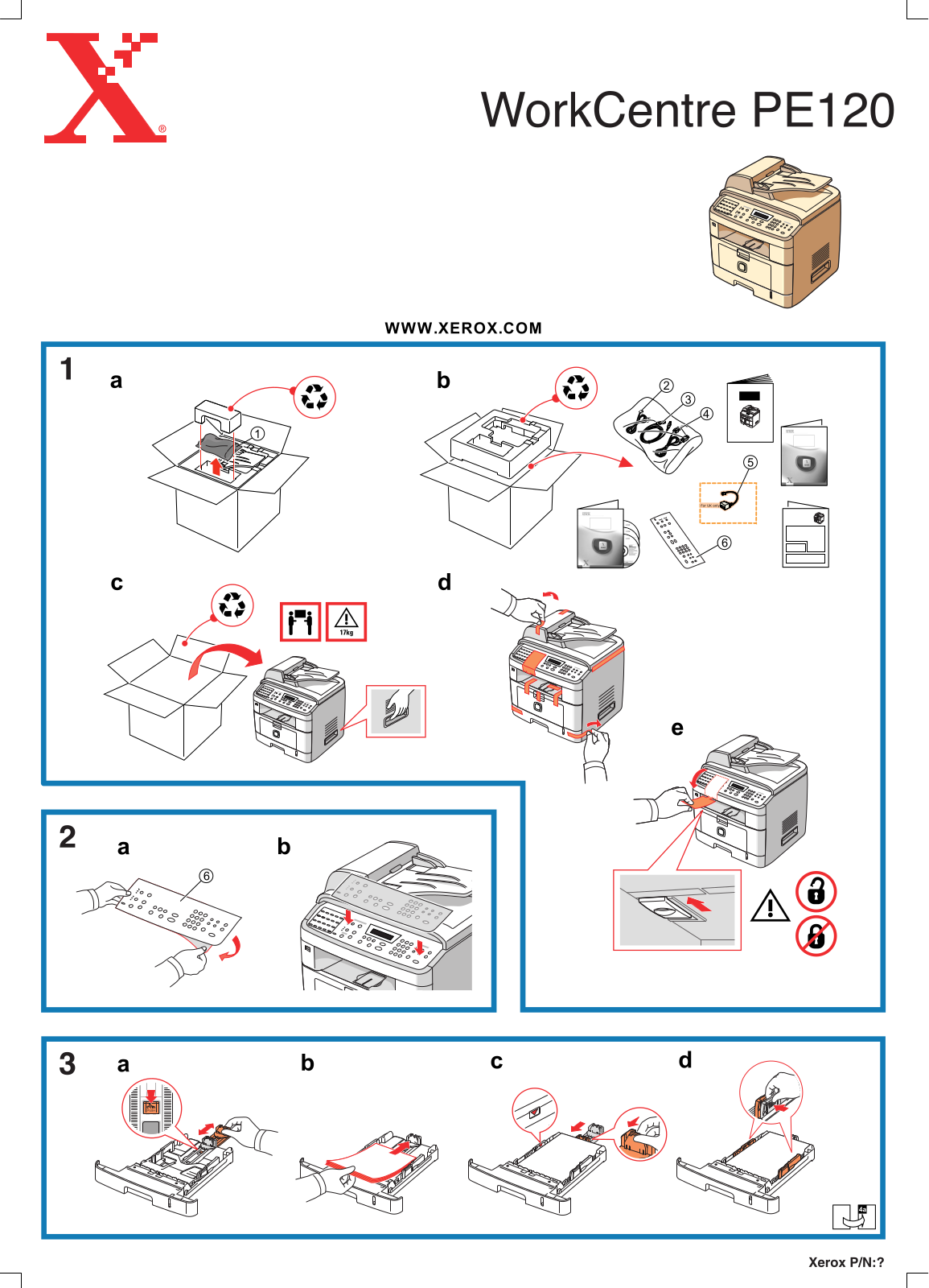 Xerox WORKCENTRE PE120I, WORKCENTRE PE120 User Manual