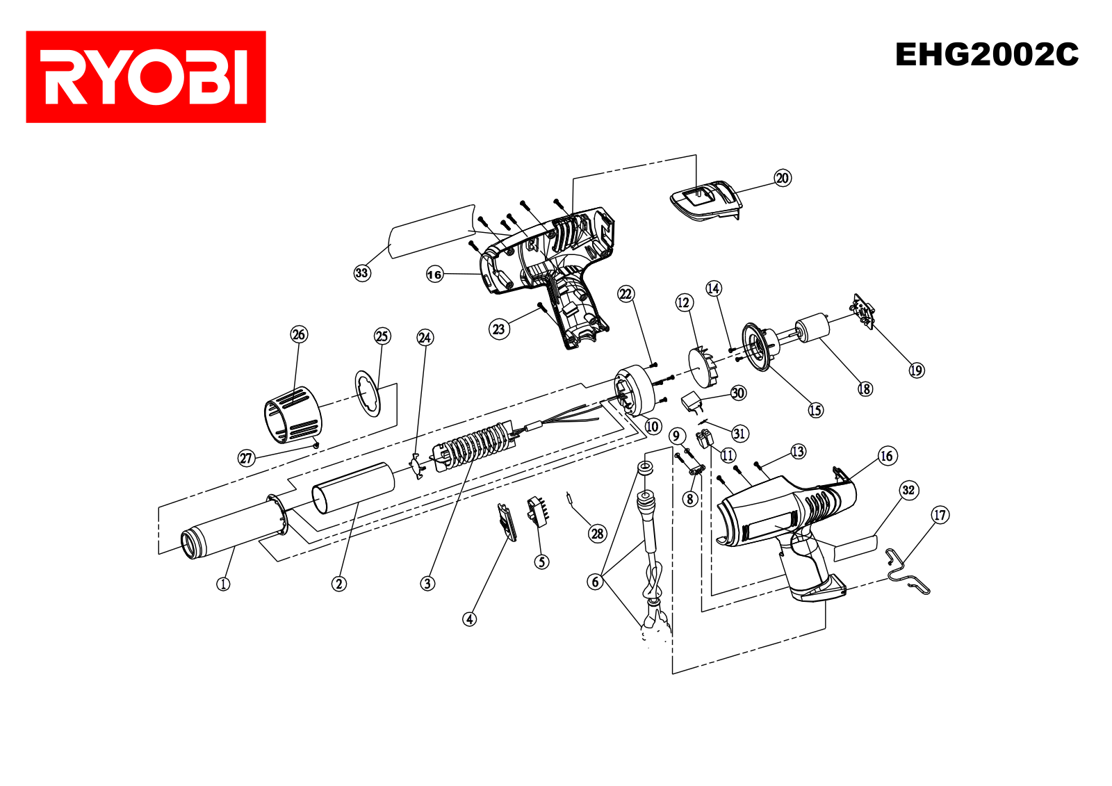 Ryobi EHG2002C User Manual