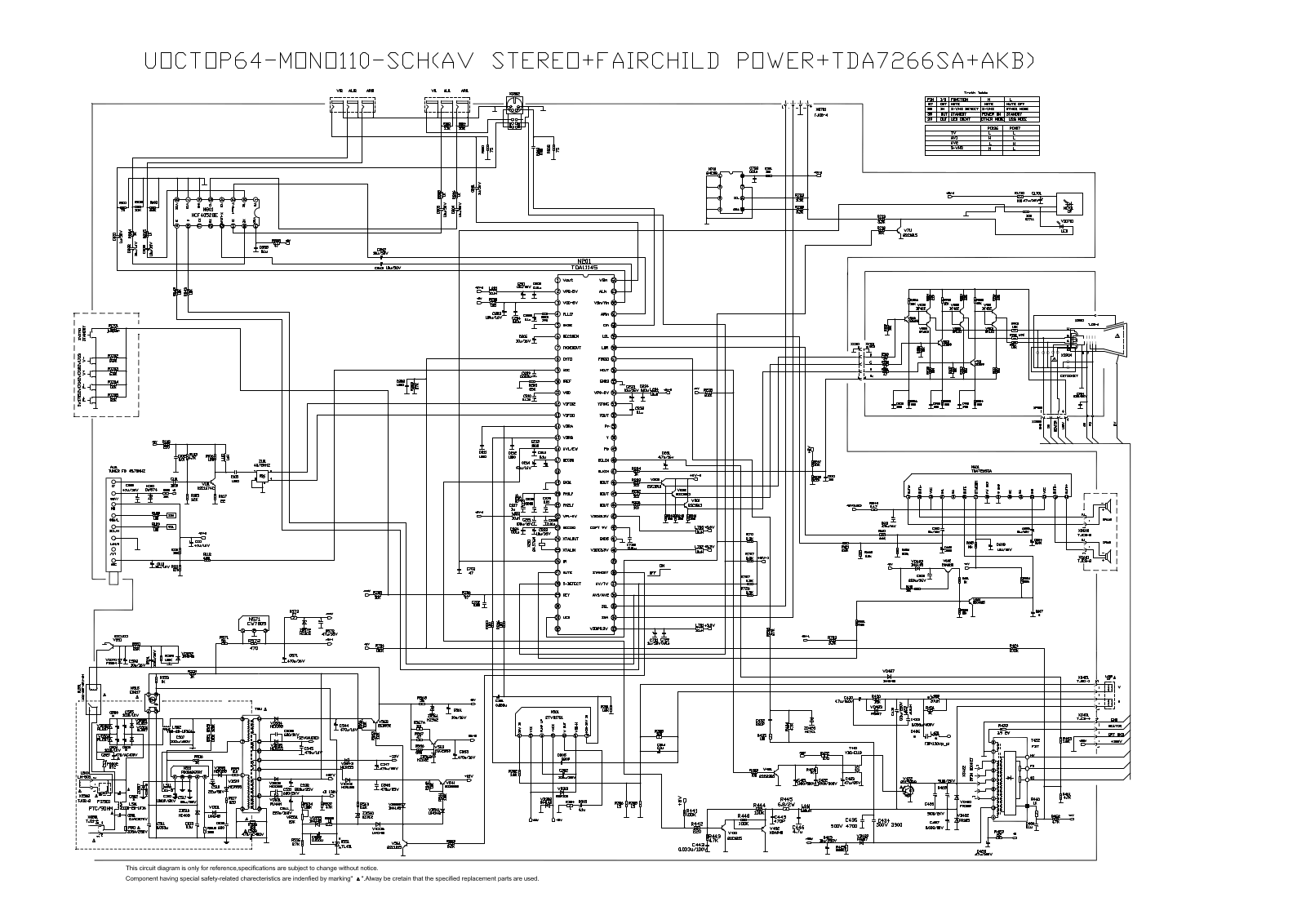 CCE UOC-TOP TV-2918USPAV Schematic