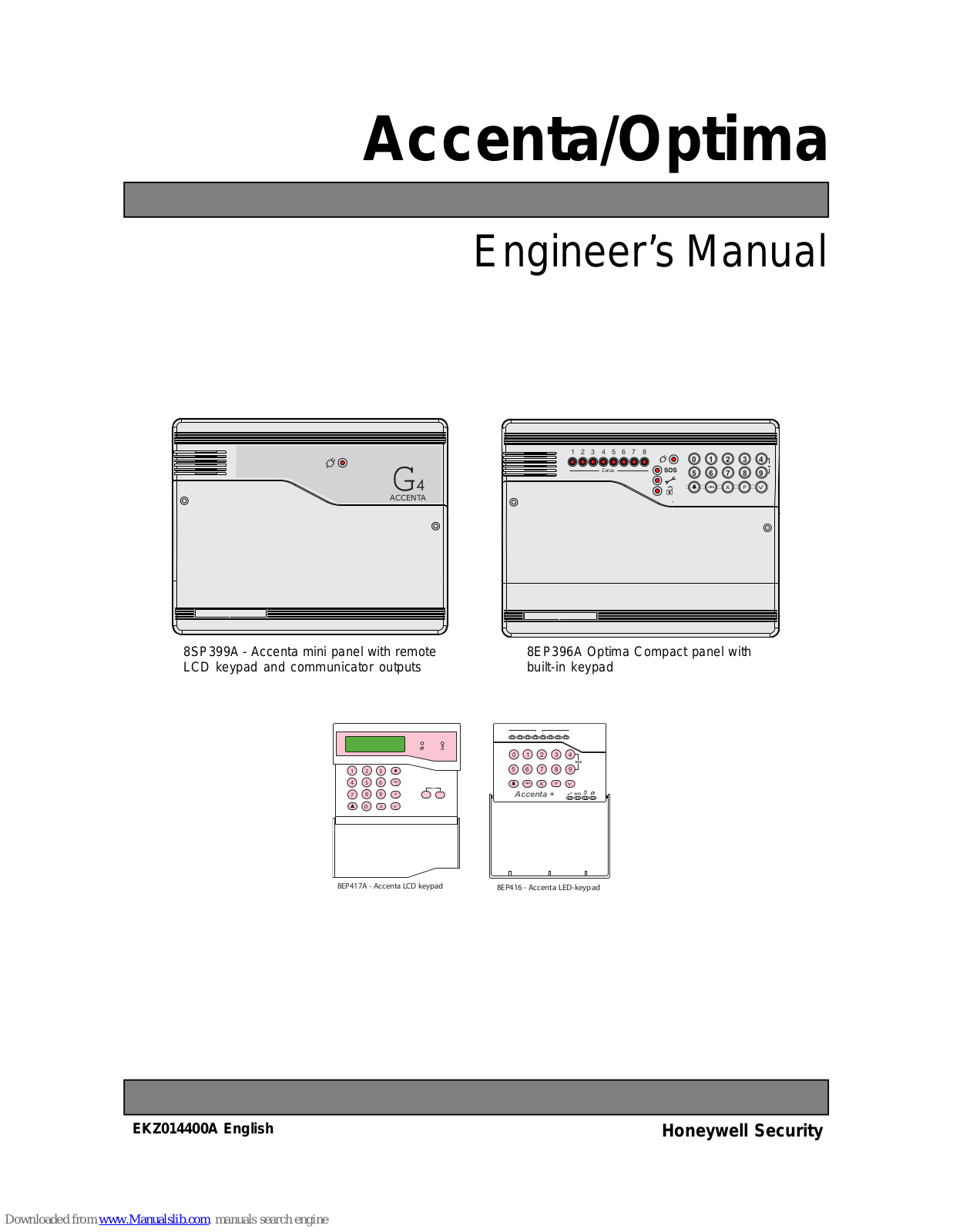 Honeywell Accenta, Optima, 8EP416, 8SP399A, 8EP396A Engineer's Manual