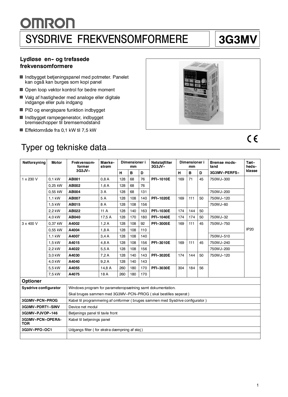 Omron 3G3MV, CIMR-V7 Instruction Manual