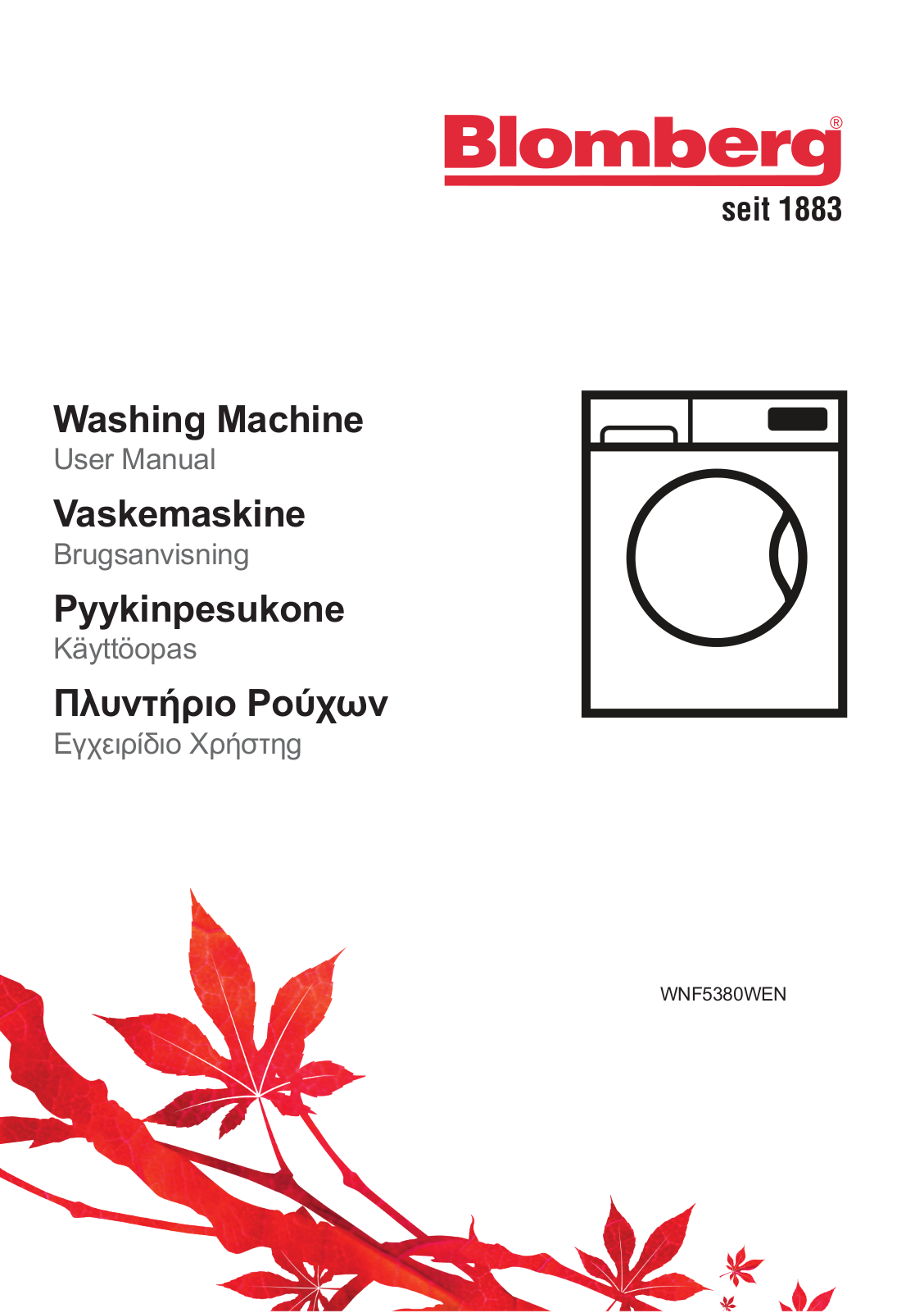 Blomberg WNF5380WEN User manual