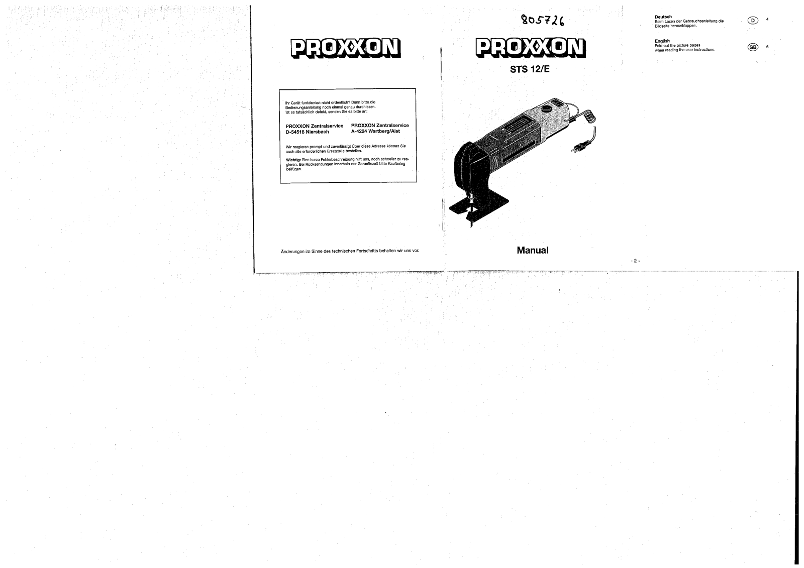 Proxxon STS 12-E User Manual