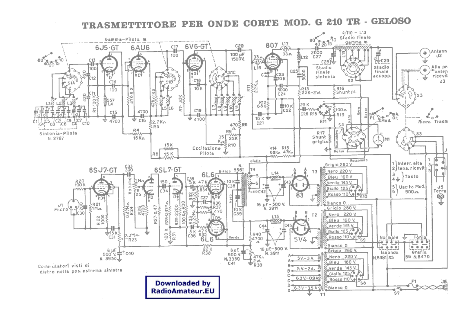 Pozosta Geloso-G-210-TX Schematic