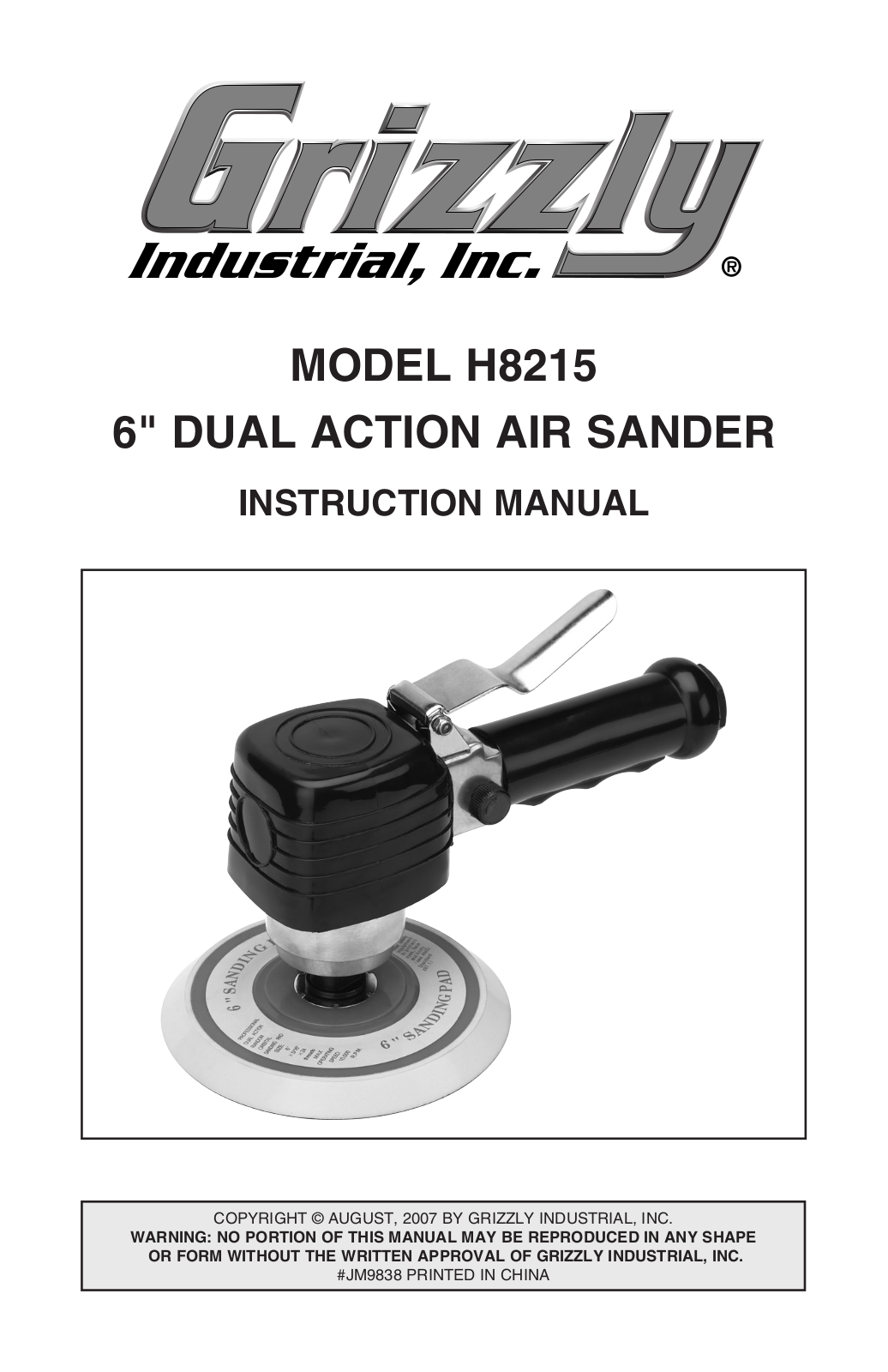 Grizzly H8215 User Manual