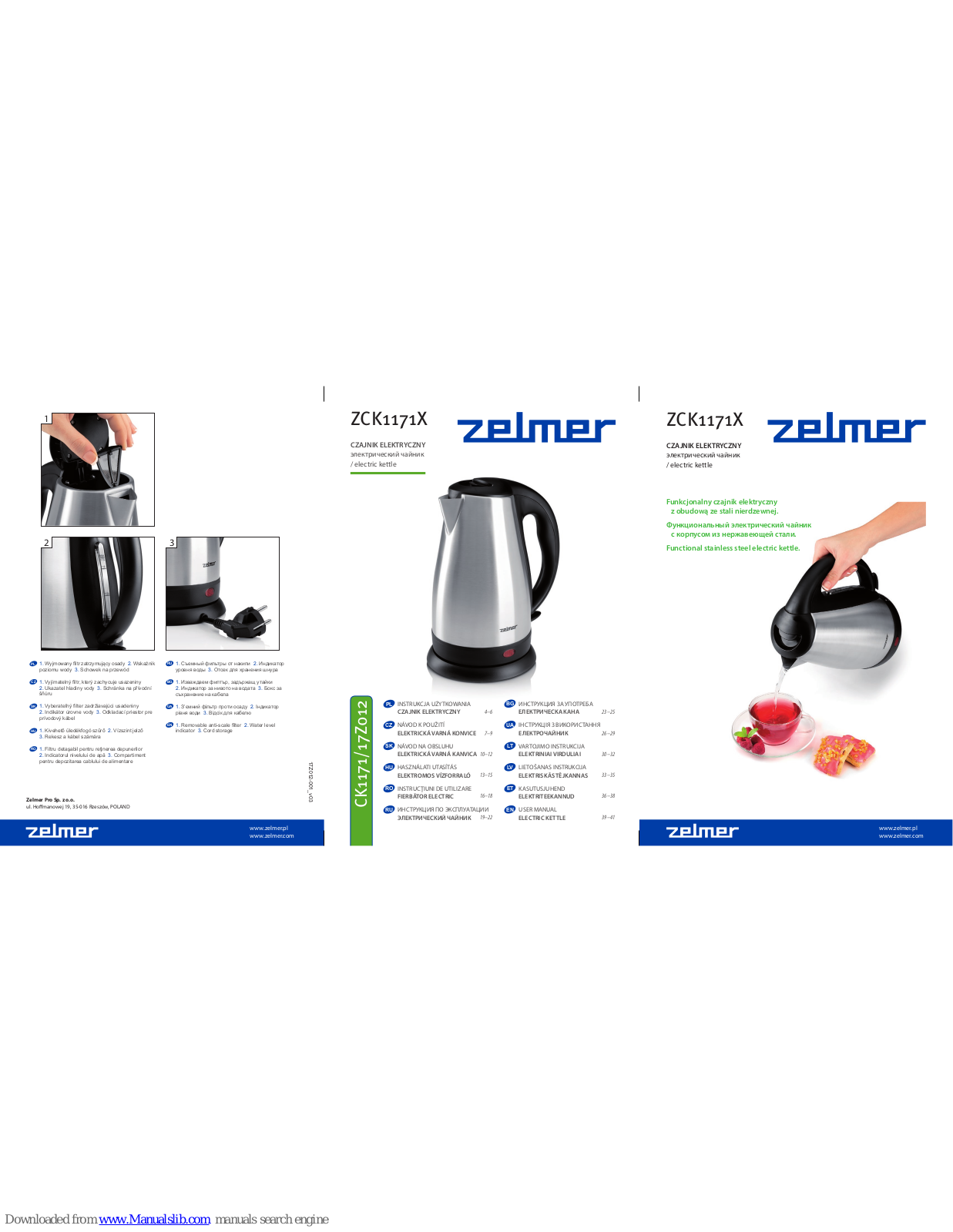 Zelmer ZCK1171X User Manual