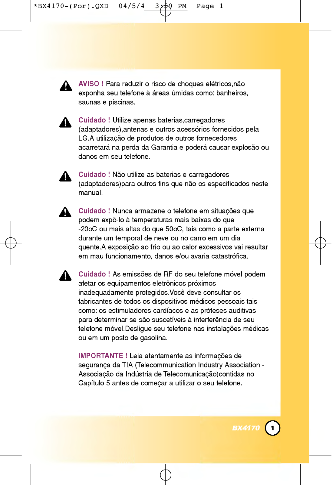 Lg LGBX4170 User Manual