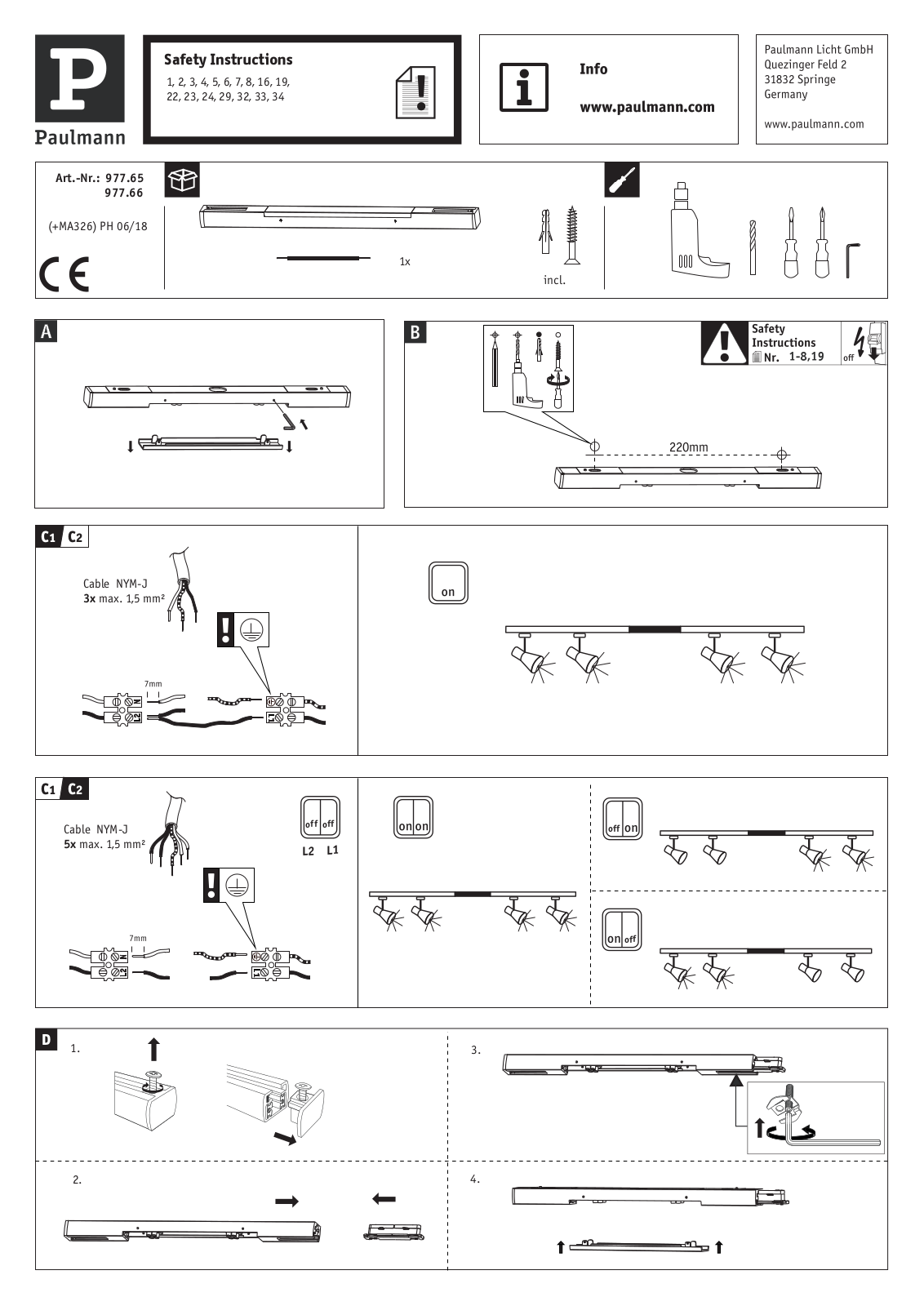 Paulmann 977.66 operation manual
