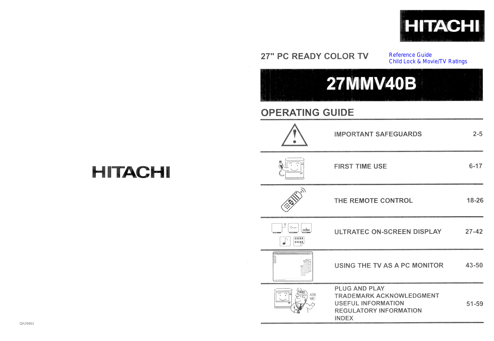 Hitachi 27MMV40B User Manual