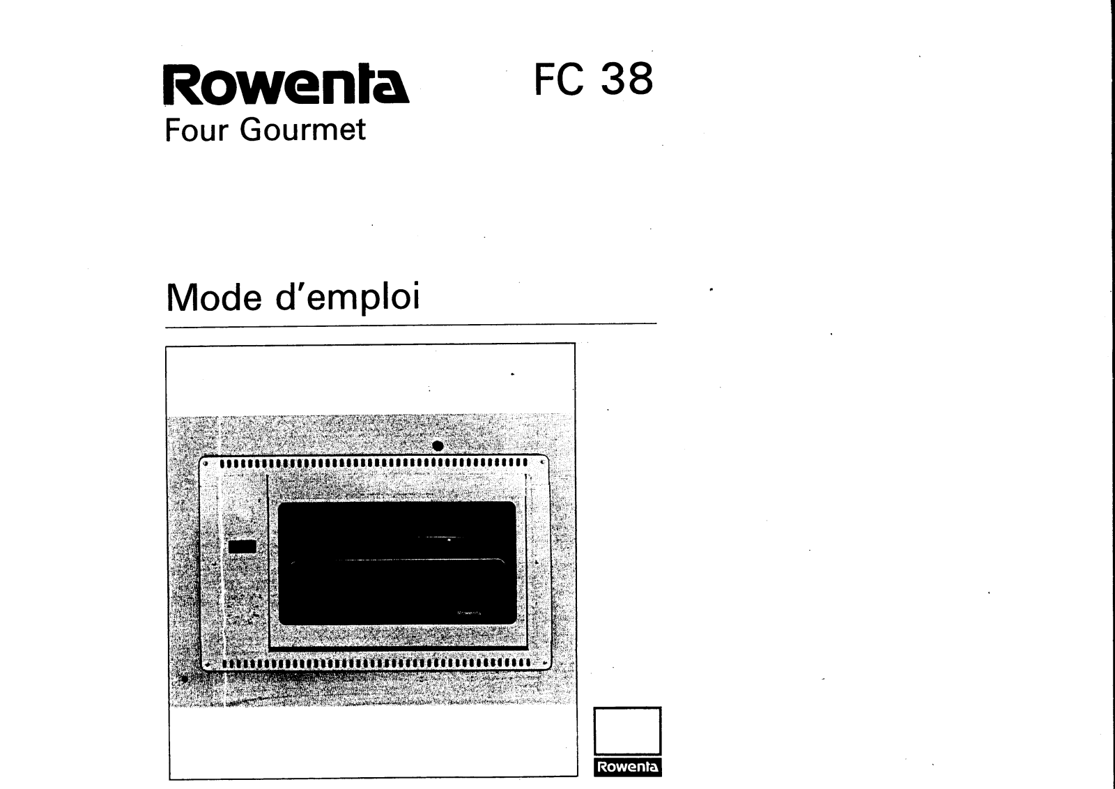 ROWENTA FC 38 User Manual