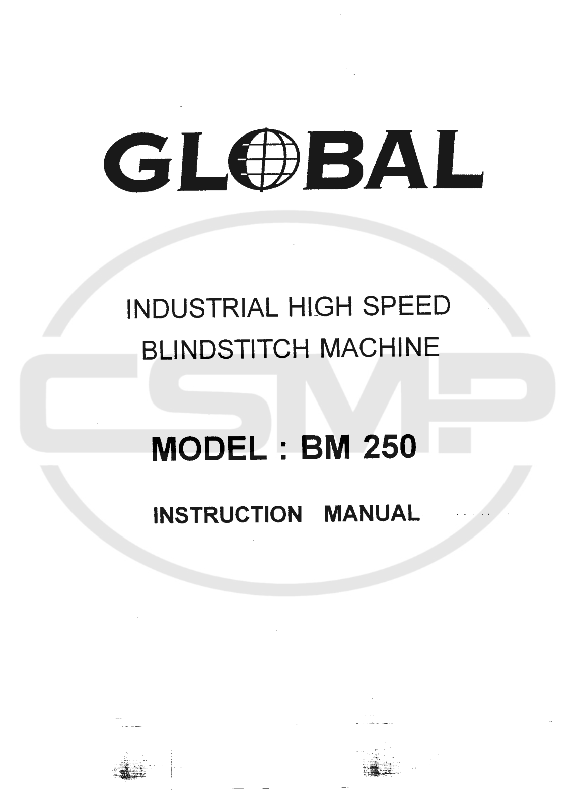 Global BM-250 Parts Book