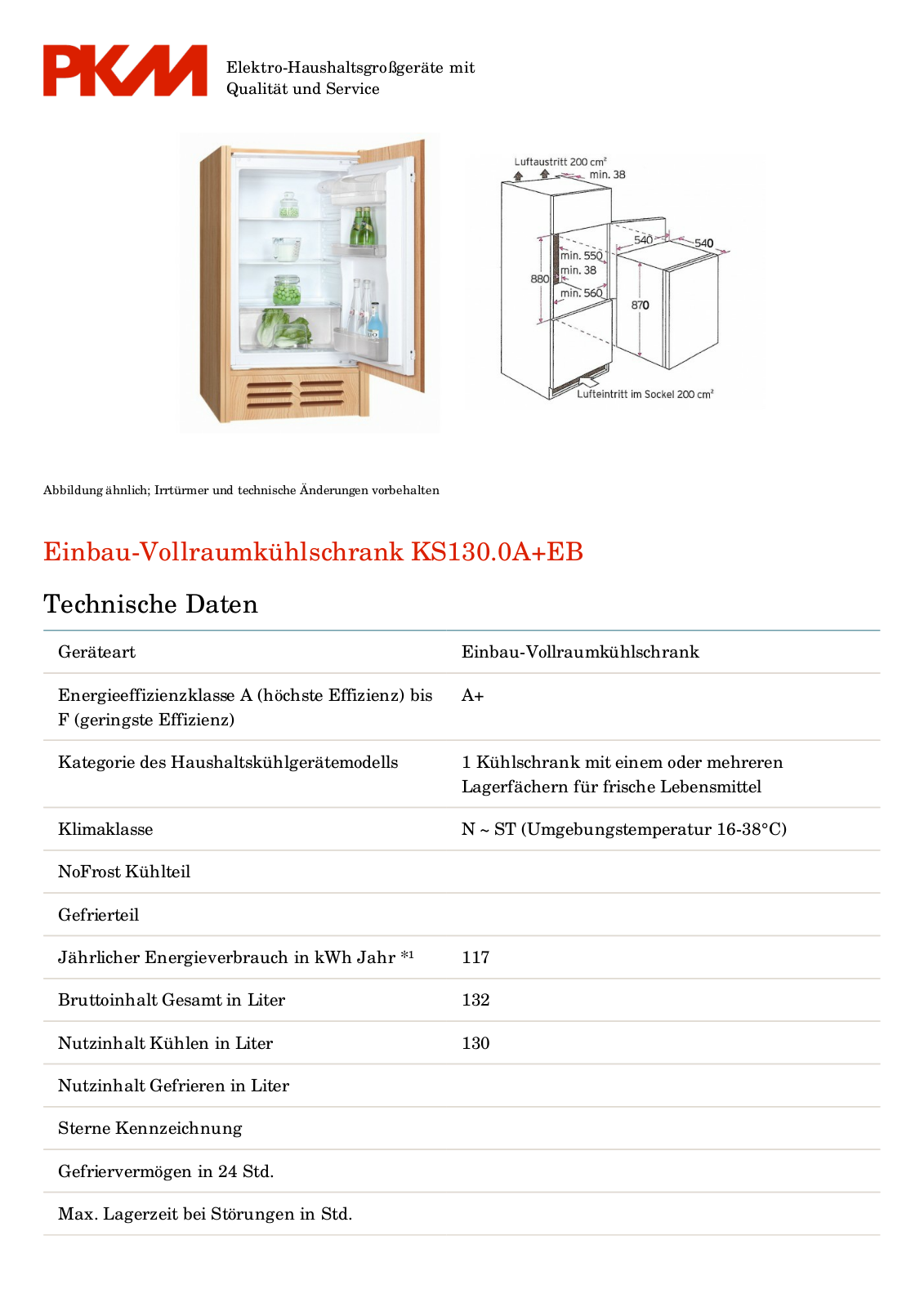 PKM KS130.0A+EB User Manual