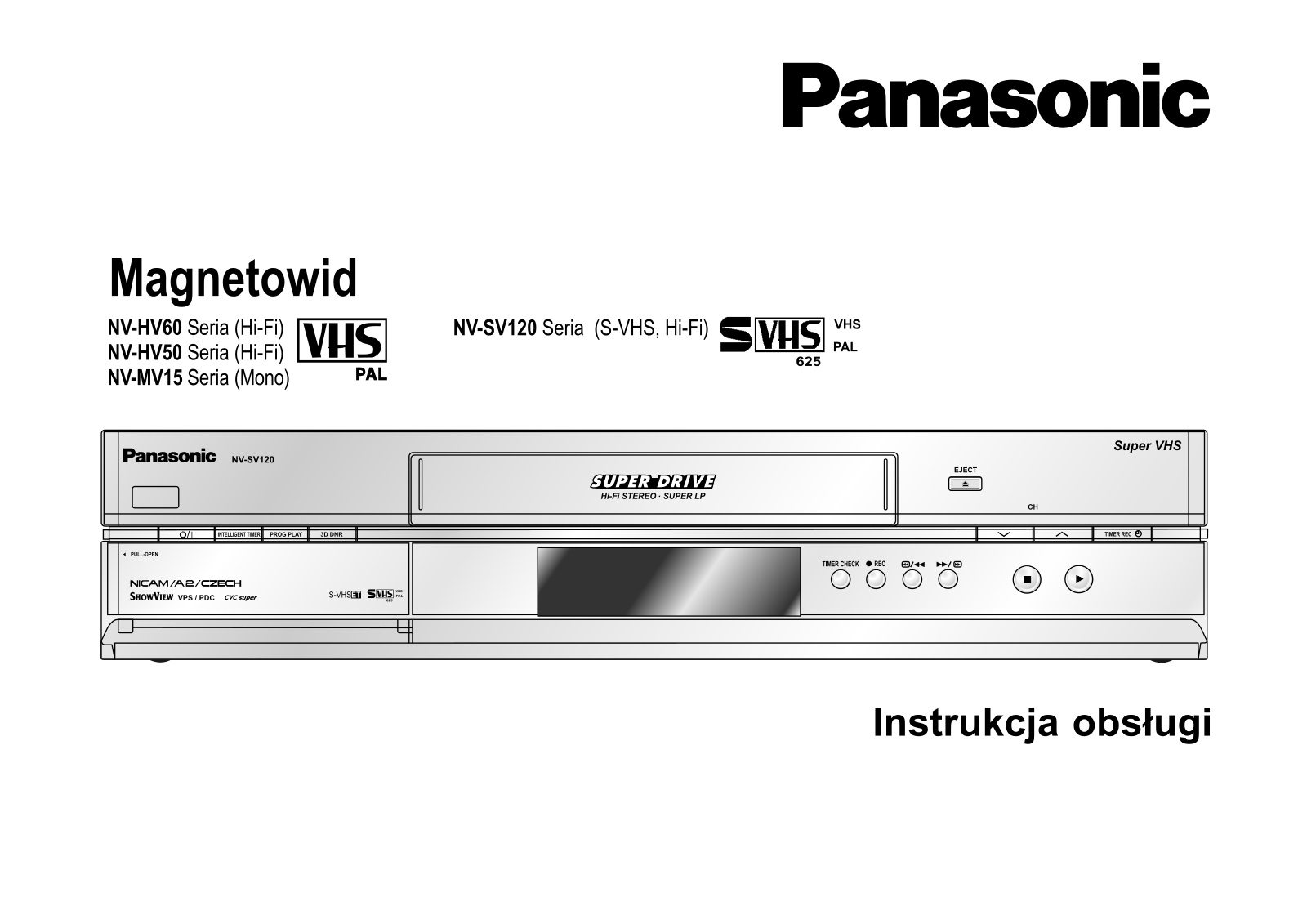 Panasonic NV-HV50, NV-HV60, NV-MV15, NV-SV120 User Manual