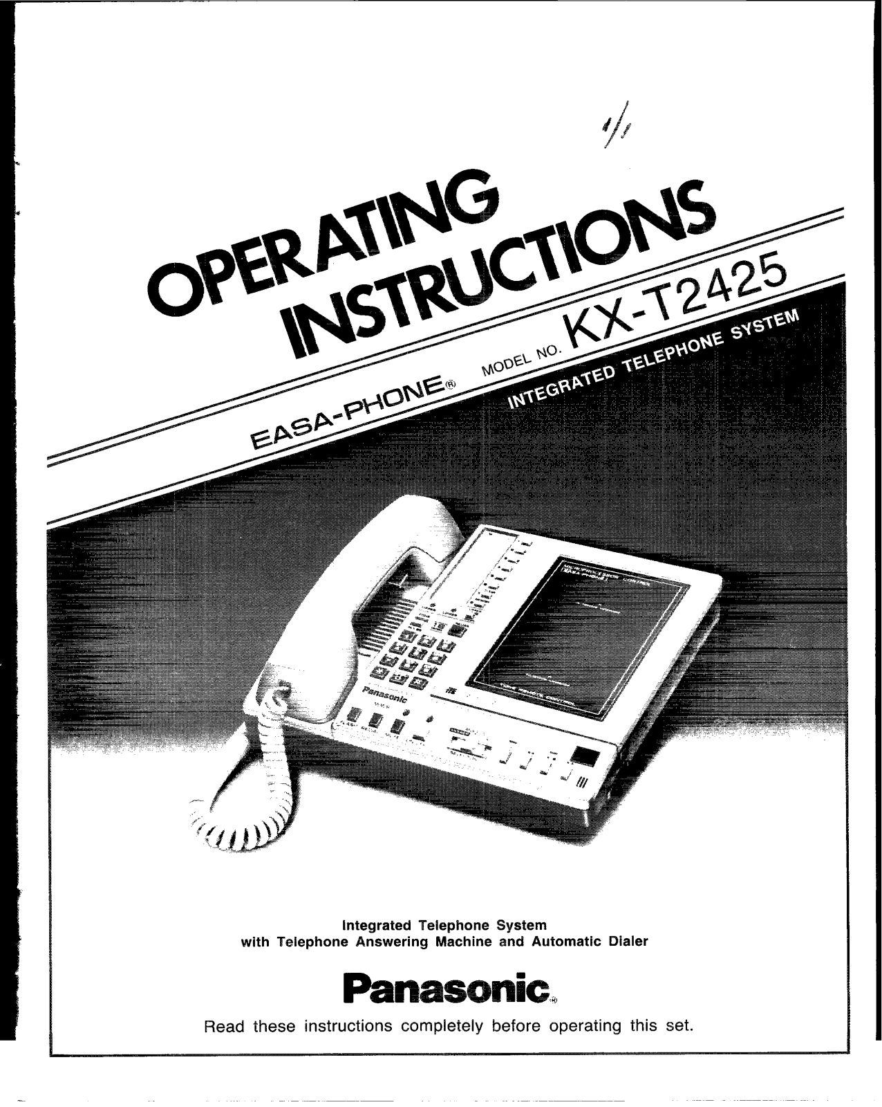 Panasonic kx-t2425 Operation Manual